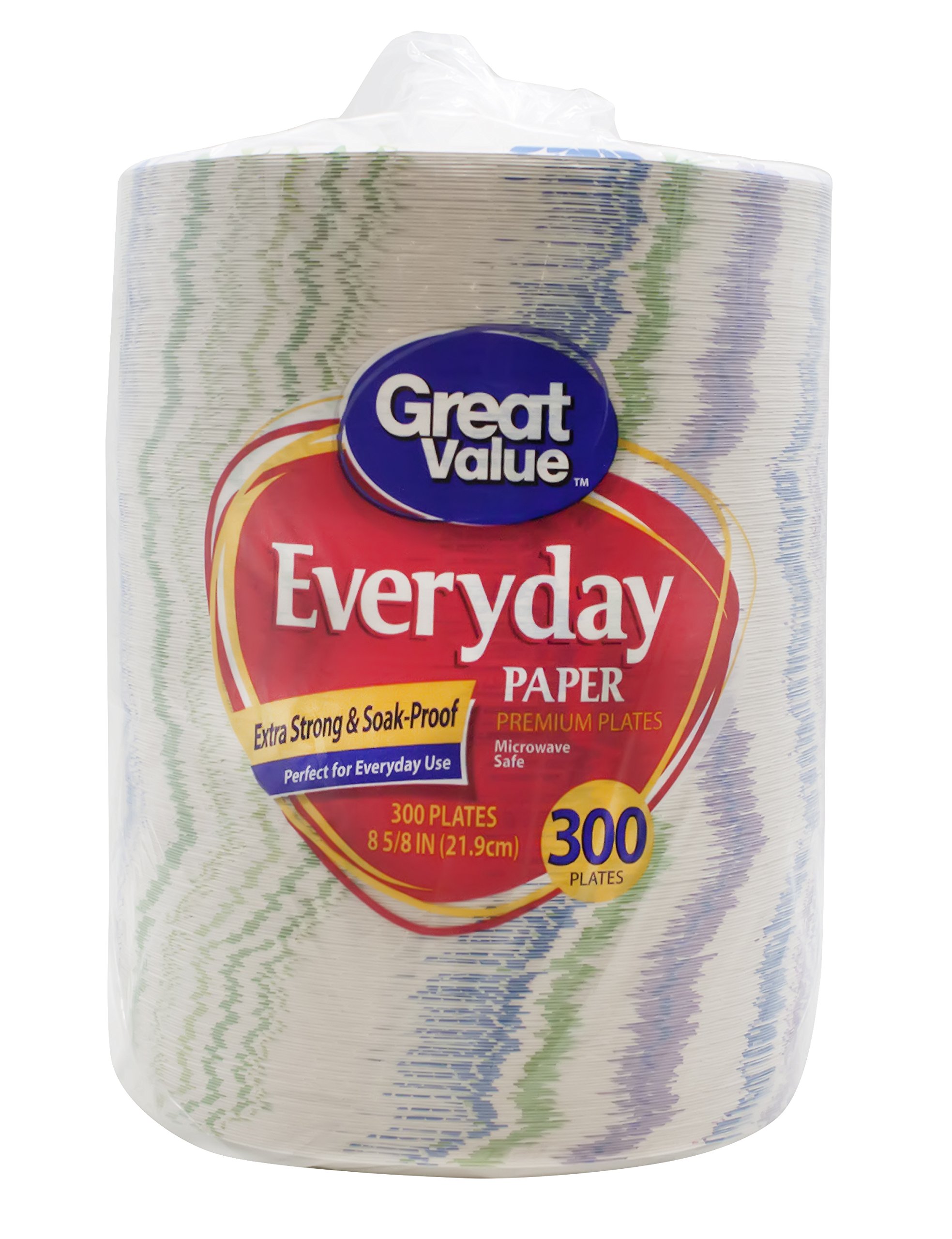 Great ValueEveryday Premium Paper Plates, 8 5/8", 300 Count