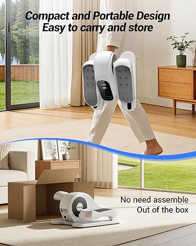 Miniatura 8 de Under Desk Elliptical Machine, Electric Leg Exerciser for Seniors, Quiet & Portable Electric Seated Eclipse Exercise Training Machine with Remote,