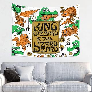 TGYHRE King Music Gizzard and Lizard and Wizard Indoor Decorative Tapestry Party Home Decor Suitable For Bedroom Living Room Dormitory 29x37in