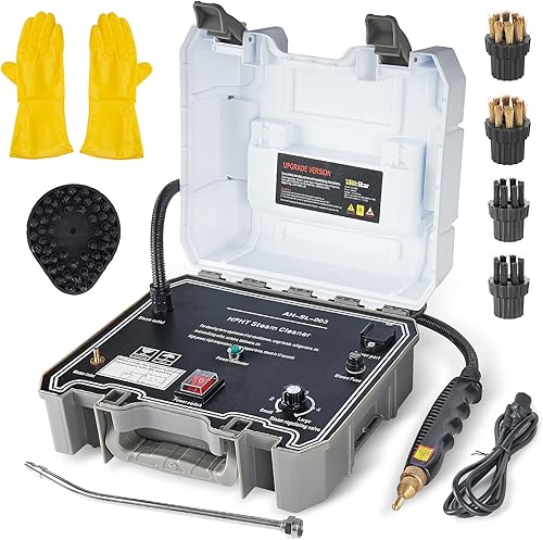 Limpiador de vapor de mano de alta presión, limpiador de vapor TaskStar de 1800 W con 5 cabezales de cepillo, limpiador de vapor portátil resistente