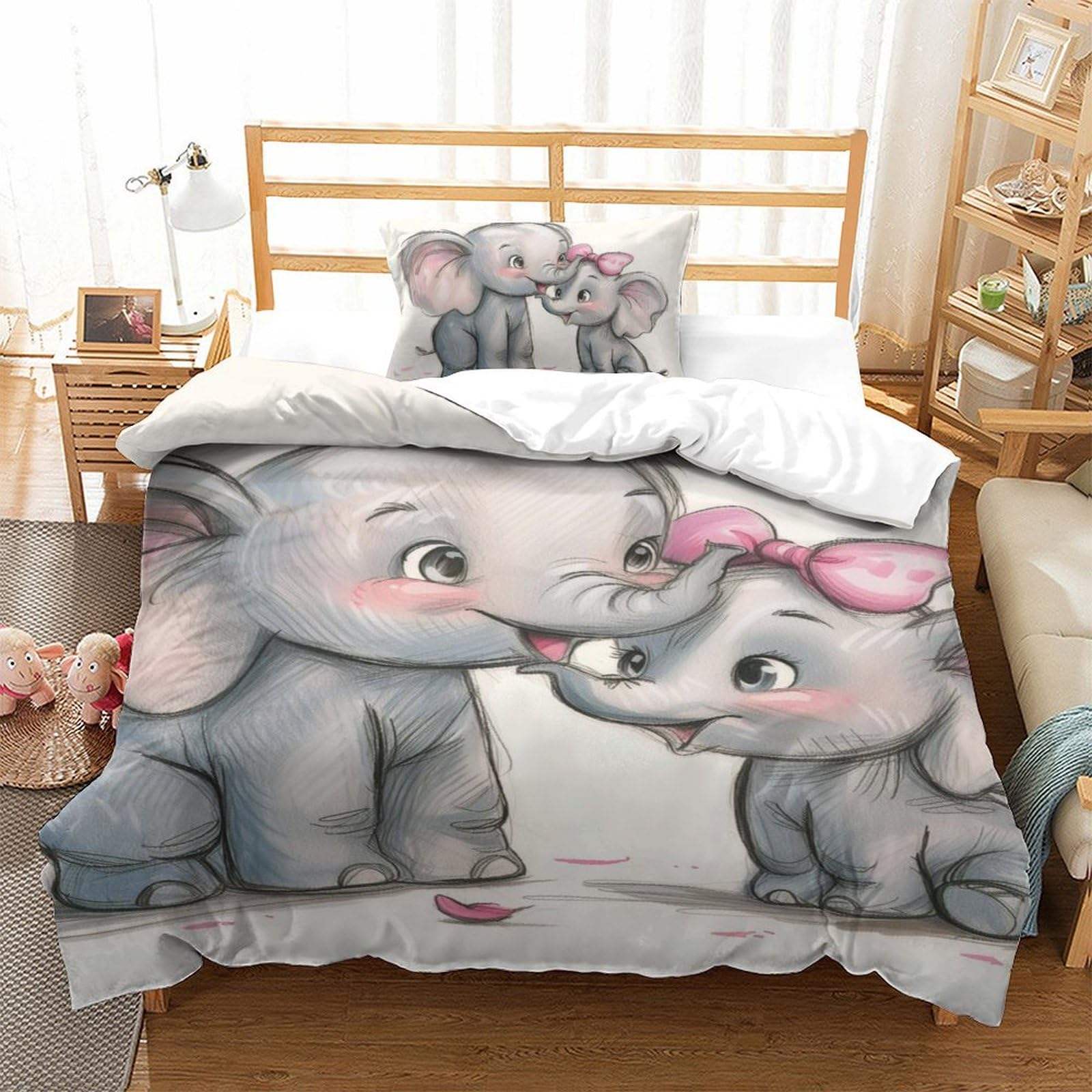 Set de housse de couette respirante 3D pour un sommeil doux et frais