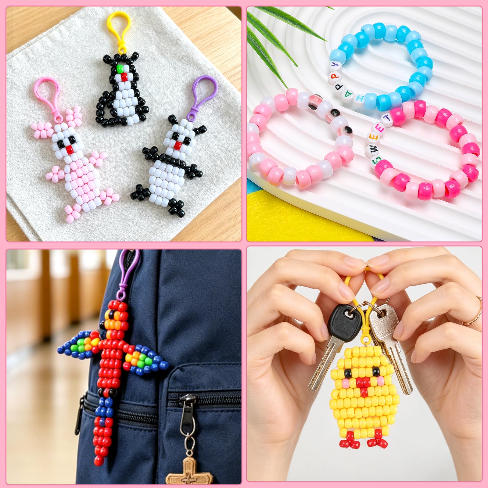 AIZANYU Pony Beads Kit - 3800 Beads, DIY Crafts -5 AIZANYU Pony Beads Kit - 3800 Beads, DIY Crafts -5