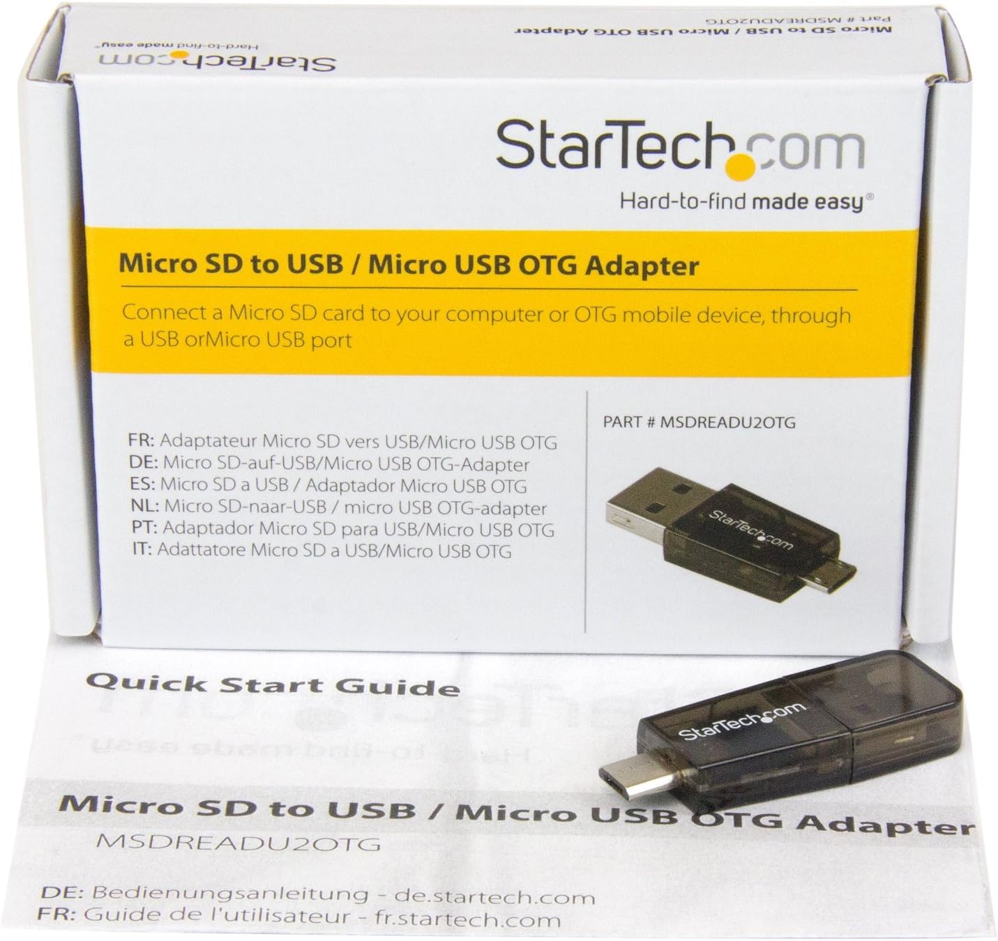 StarTech.com USB 3.0 Flash Memory Multi-Card Reader/Writer with USB-C - SD microSD and CompactFlash Card Reader w/ Integrated USB-C Cable (FCREADU3C)