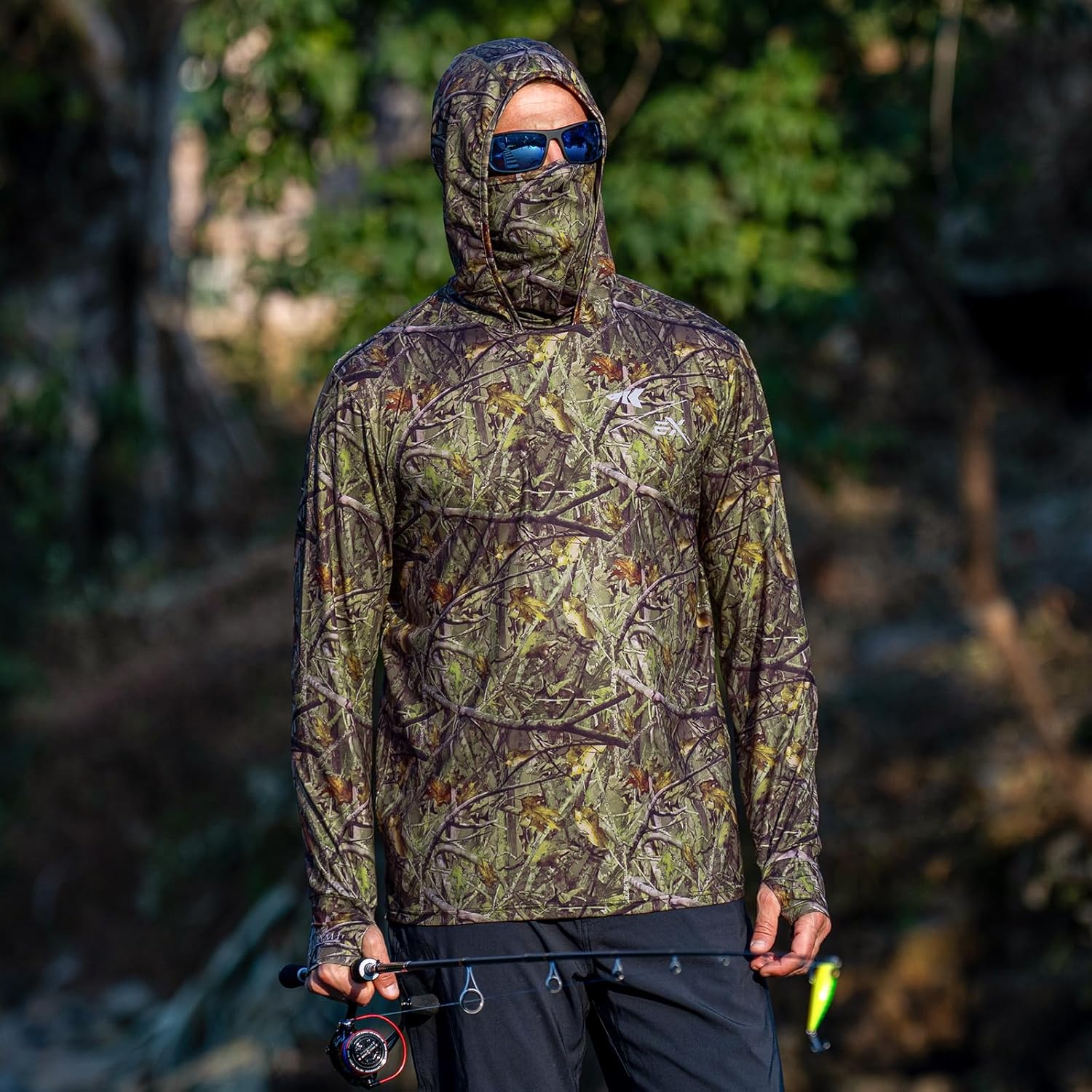 KastKing Men's Hoodie Shirt UPF 50 Long Sleeve Fishing Shirt UV Protection Shirt
