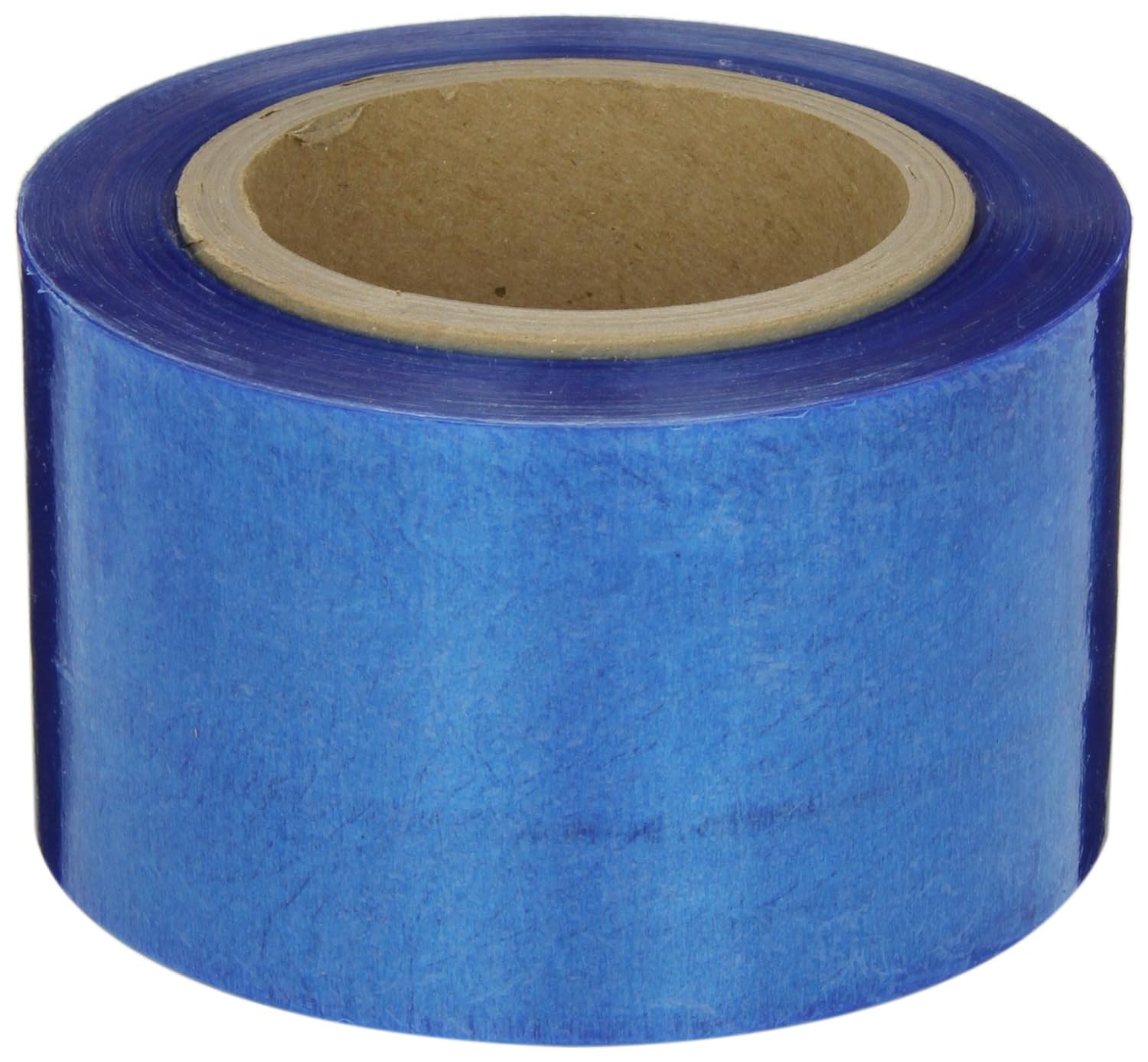 PVBL0380 Linear Low Density Polyethylene Blue Tint Cast Narrow Width Hand Stretch Wrap with 1 Reusable Generic Dispenser, 1000' Length x 3" Width x 80 Gauge Thick (Case of 18)