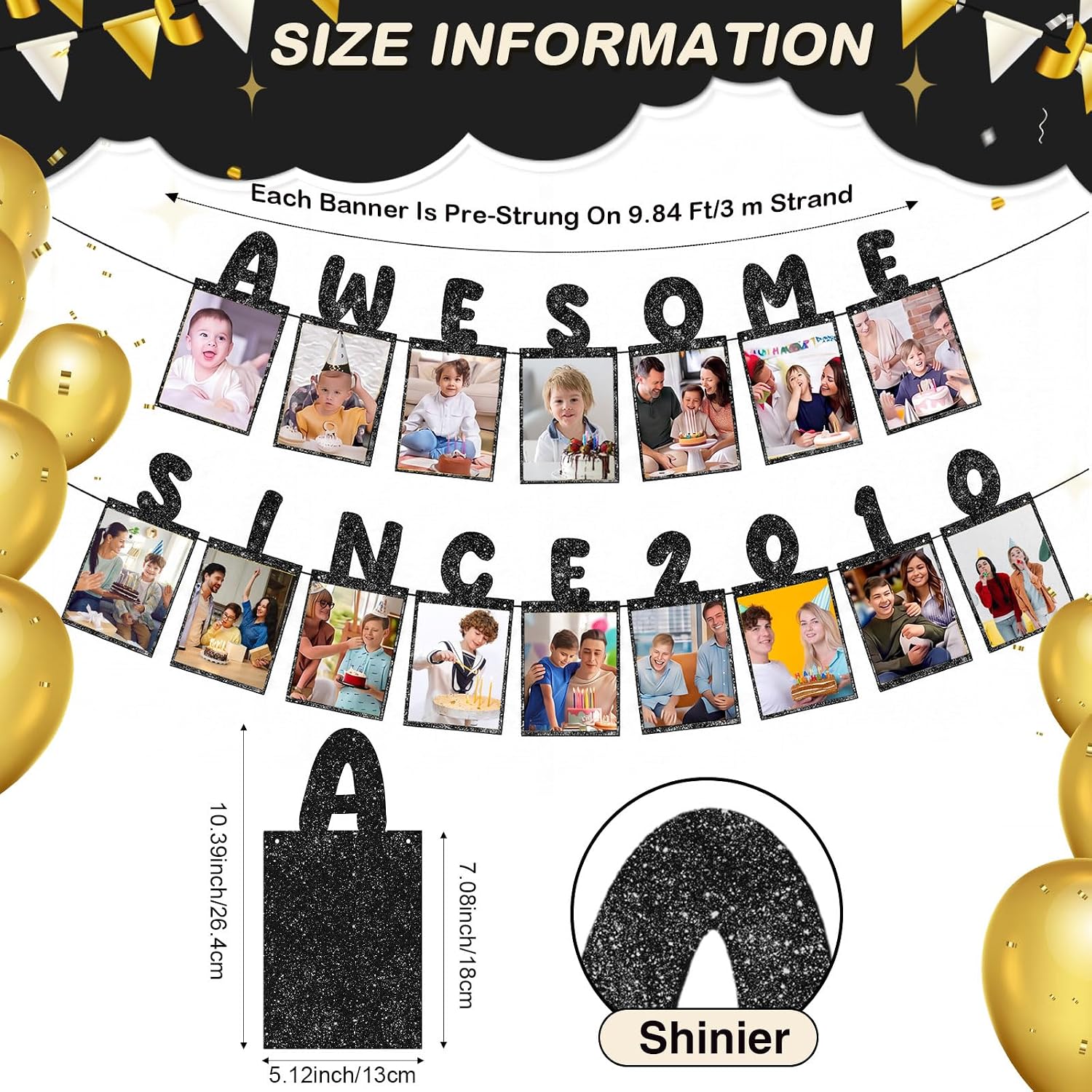 Fulmoon Awesome Since 2010 Photo Banner, Black image 2