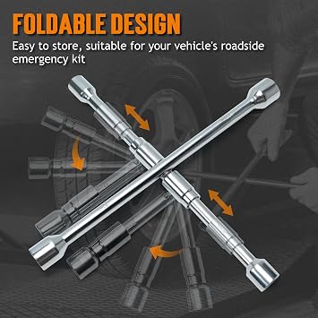 TONDA 4 Way Lug Wrench and Floor Jack Rubber Pad