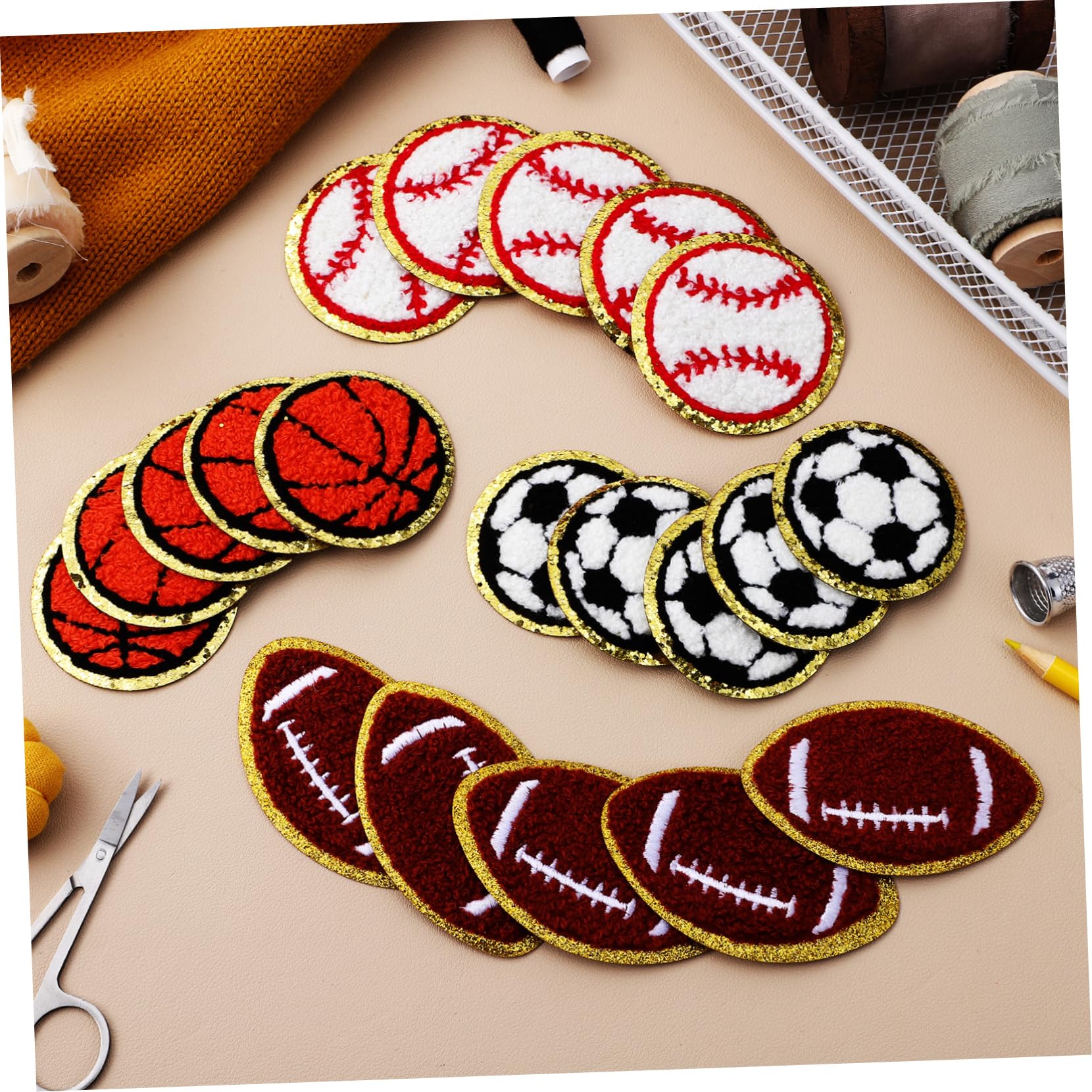 STOBOK 60stücke Bügelpatches Für Basketball Fußball Baseball American Football Reparatur Dekoration Für Jeans Kleidung Und Accessoires Vielfältige Designs Für Sportliebhaber