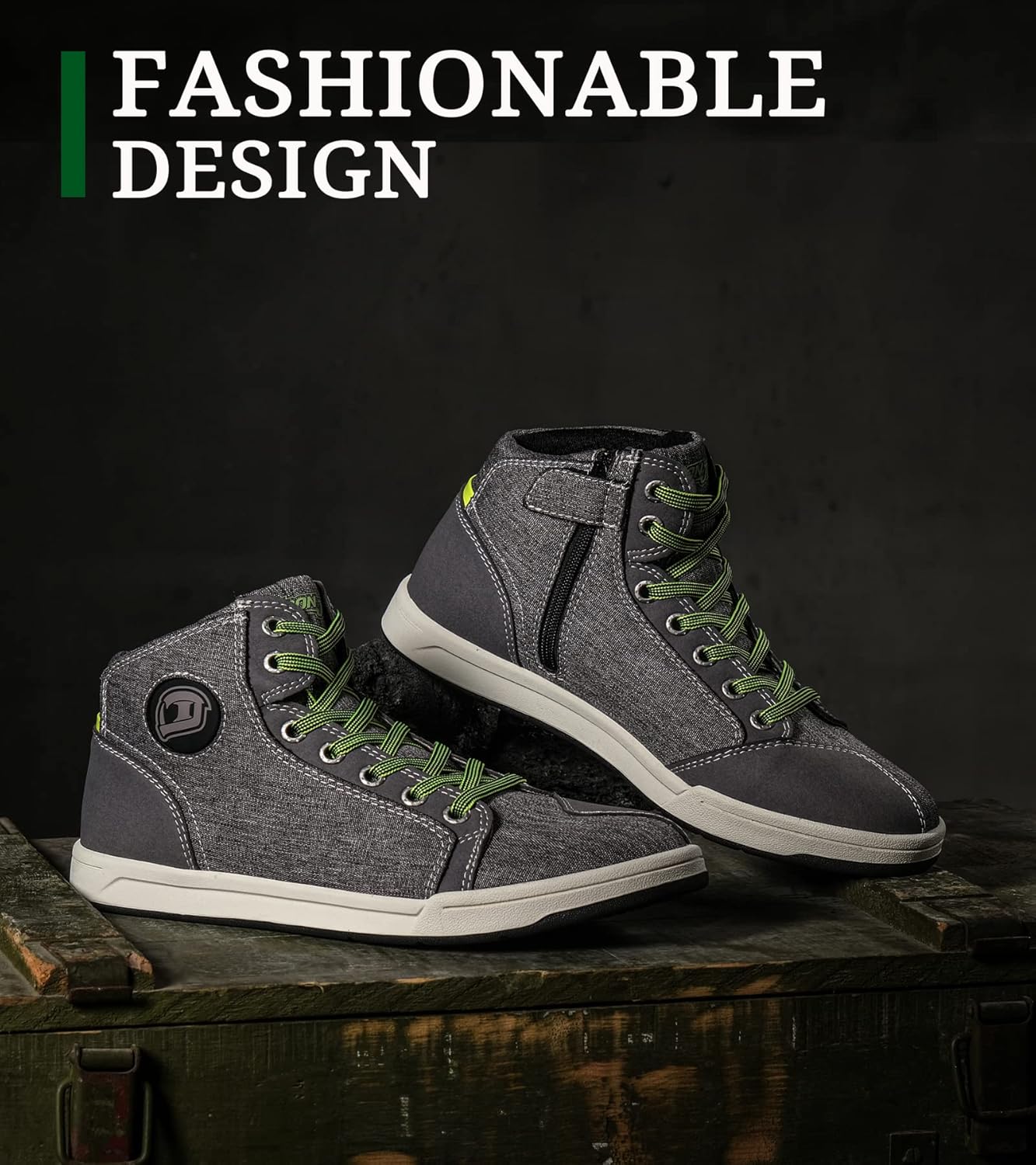 IRON JIA'S Motorcycle Shoes Men Streetbike Casual Accessories Breathable Protective Gear Powersport Anti-Slip Footwear : Automotive