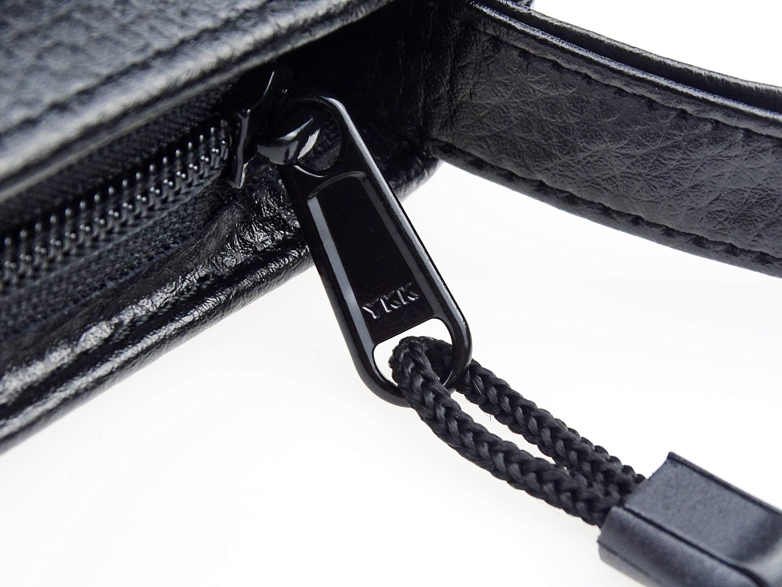 Étui en cuir noir pour stylo plume - Pour différentes tailles de stylos - 46 emplacements