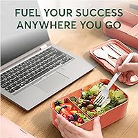 Vista 111 de Umami Bento Lunch Box for Men & Women, Black Lotus, 68 oz