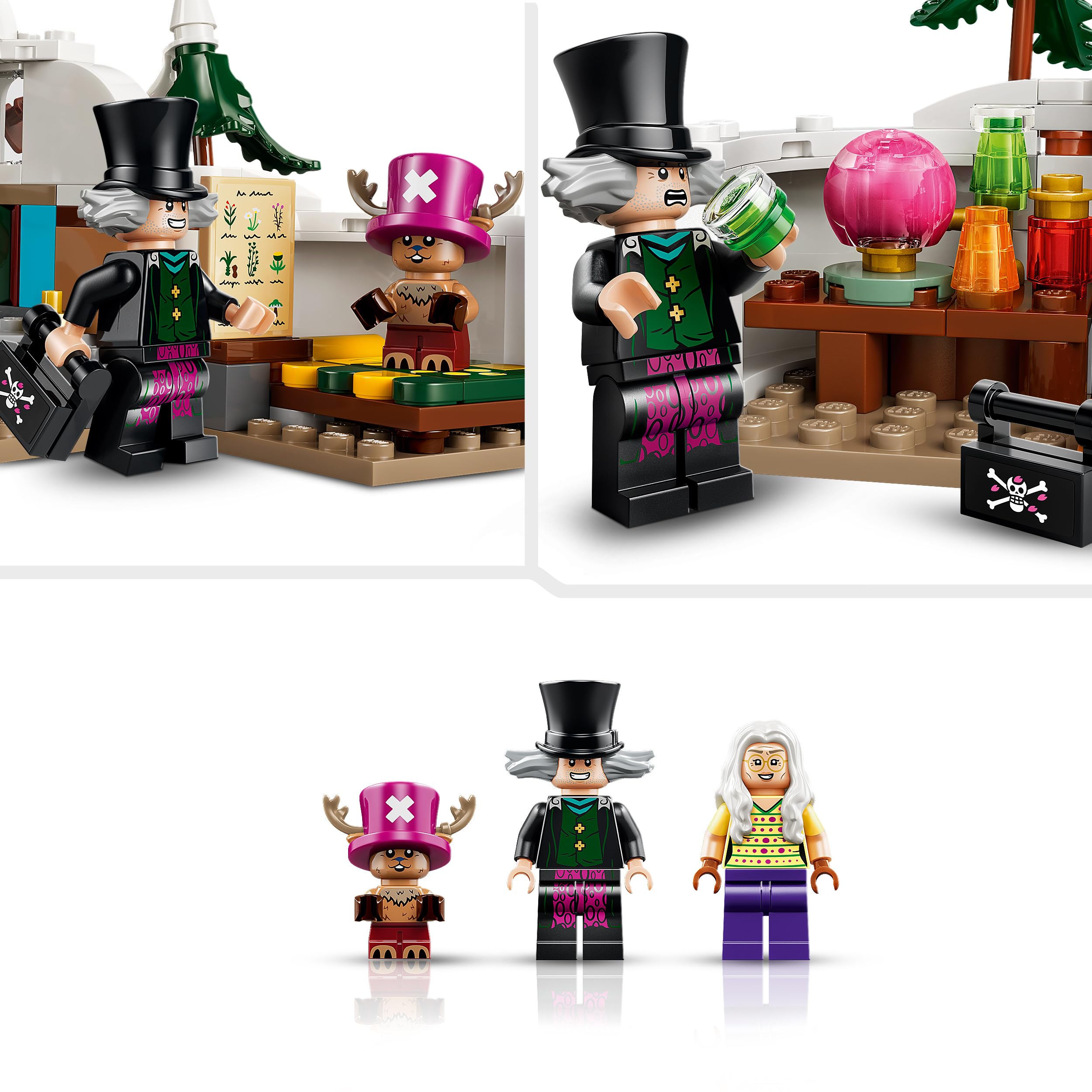 LEGO One Piece Guarida del Doctor Hiriluk – Juguete Coleccionable con 3 Minifiguras Inc. Tony Tony Chopper – Decoración del Dormitorio Infantil – Regalo para Niños y Niñas de 9+ Años – 75641