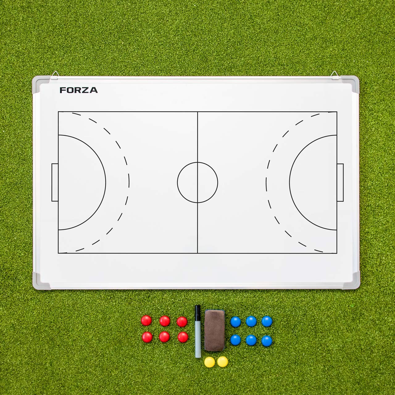 FORZA Sportowa tablica treningowa 90 cm x 60 cm | 13 opcji sportowych | dwustronna tablica taktyczna (piłka nożna Aussie Rules Football)