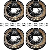 TrailerSupplies 12x2" Electric Trailer Brake Kit 4-Pack - Self-Adjusting for 7K Axles, Dexter Replacement, 5-Bolt Mount, 15-17.5" Wheels