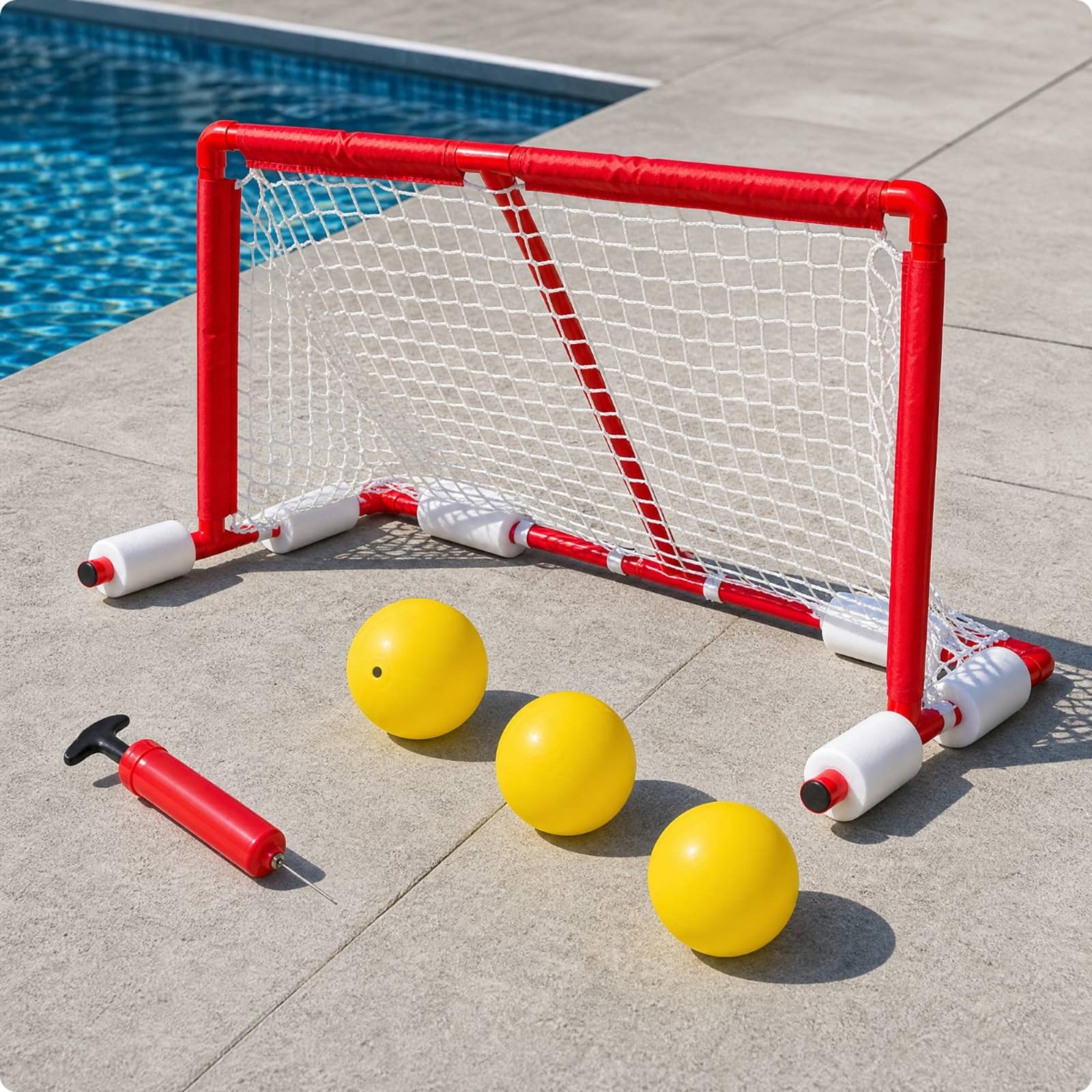 da Pnuoto con Palline e Pompa Durevole Gioco D' Resistente Intemperie Sport Gonfiabile per Bambini, Giardino, Spiaggia