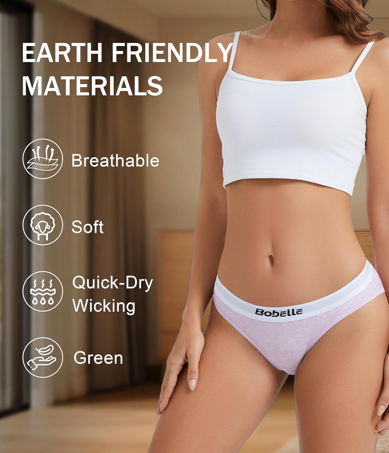 Merino Wool Underwear Women Warmers Wooly Hipster Panties Low Rise Briefs Ladies Bikini Underwear 3 Pack - Image 4