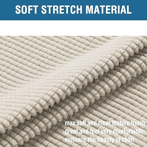 Miniatura 2 de H.VERSAILTEX - Juego de 6 fundas elásticas para sillas de comedor, fundas protectoras para sillas Parsons, cubiertas para sillas de comedor, con