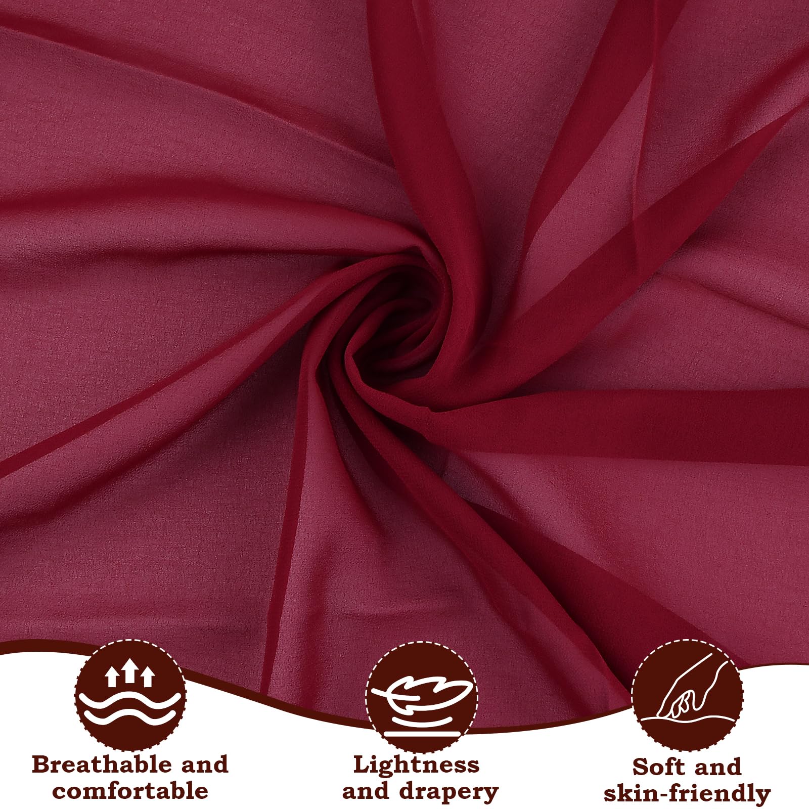 Stola Elegancki Damski Ceremonia, Szyfon Szal Jednolity Kolor Wrap Szalik Letni Damski Szalik, Szalik Satynowy Szyfon Na Sukienki Wieczorowe, Wesela, Impreza, Prezenty, 180 x 70 cm