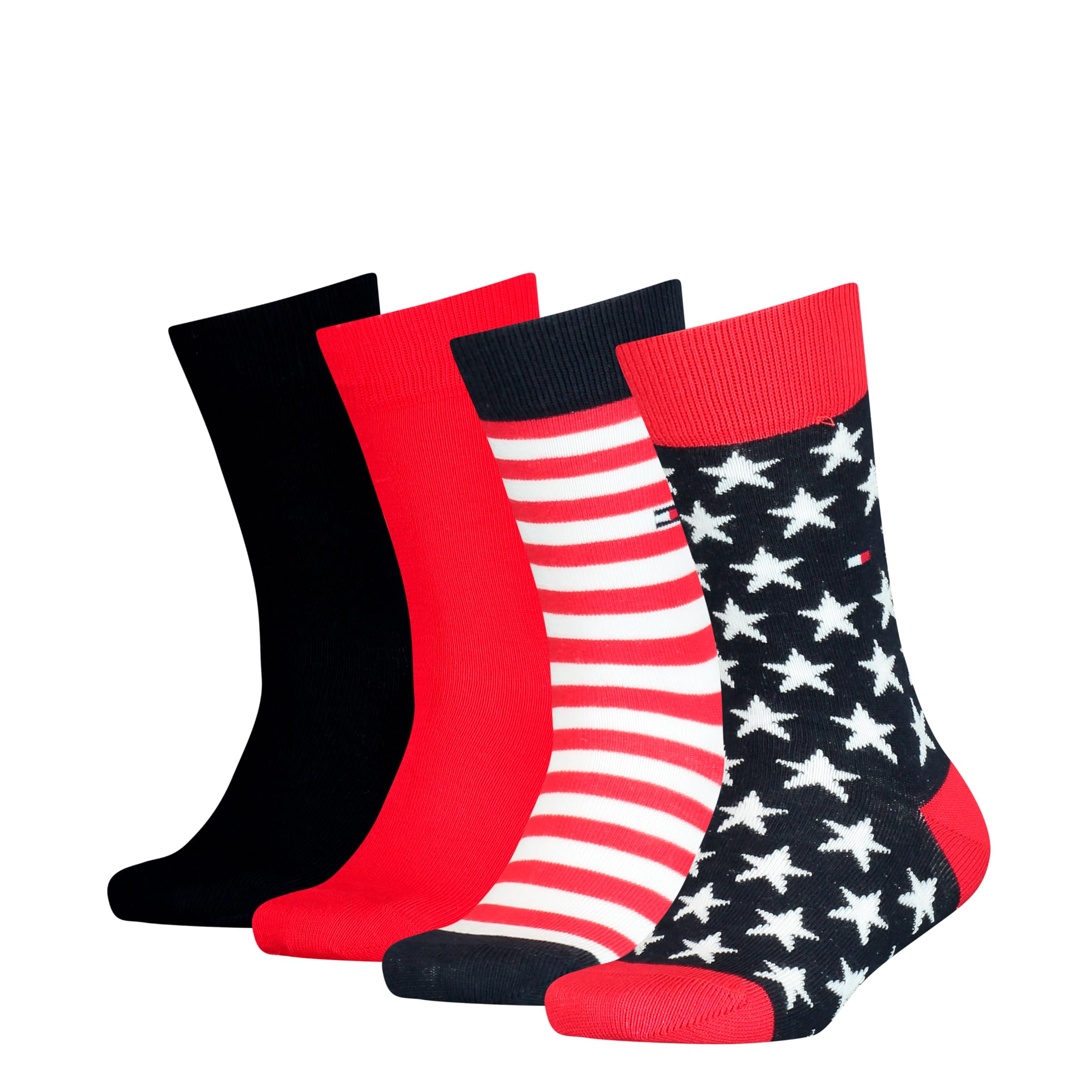 Tommy Hilfiger Unisex Tommy Original. Children's Stars & Stripes Classic Socks (Pack Of 4), 35-38