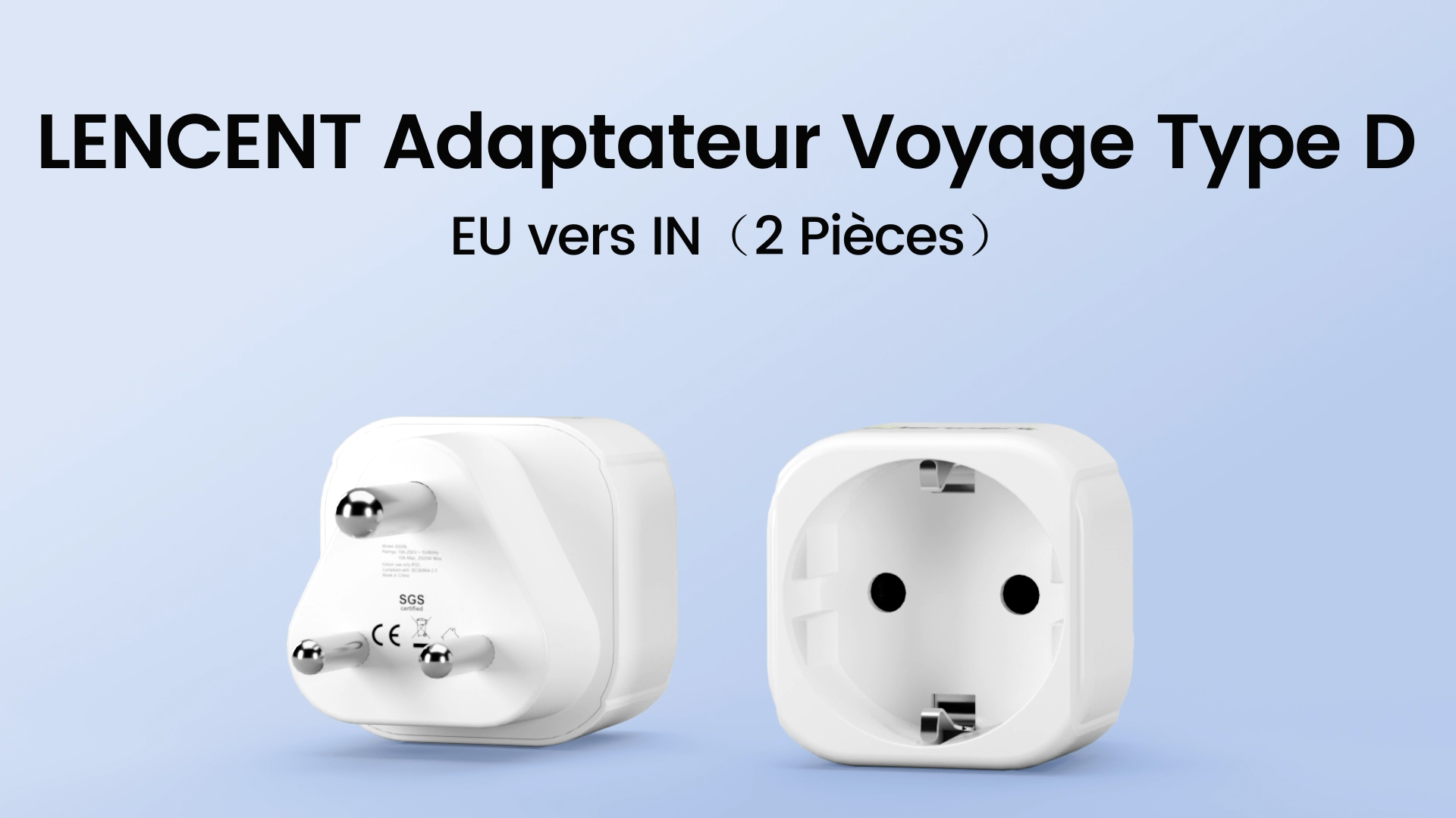 Achat LENCENT 2X Adaptateur Prise Anglaise UK Angleterre France Adaptateur De Voyage Europe