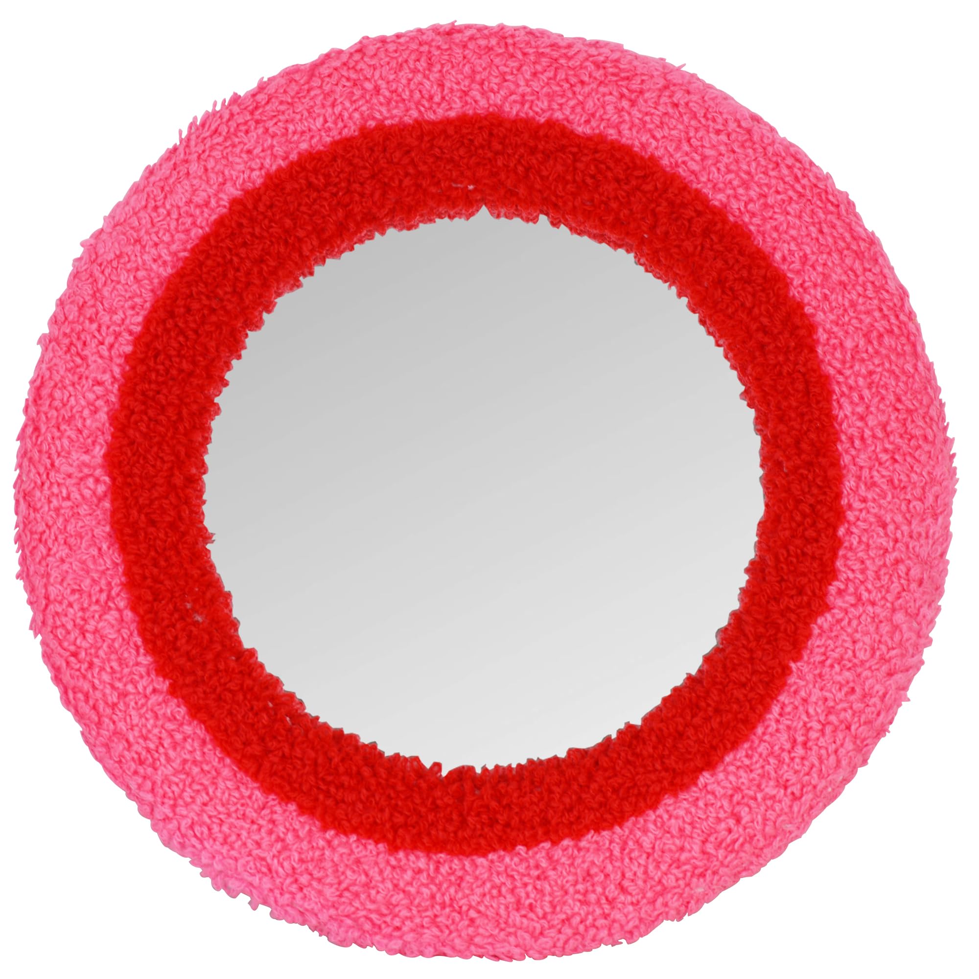 8 8 inch Round Flannel Mirror Stand on Tabletop or Hang on Wall for Bathroom Living Room Bedroom
