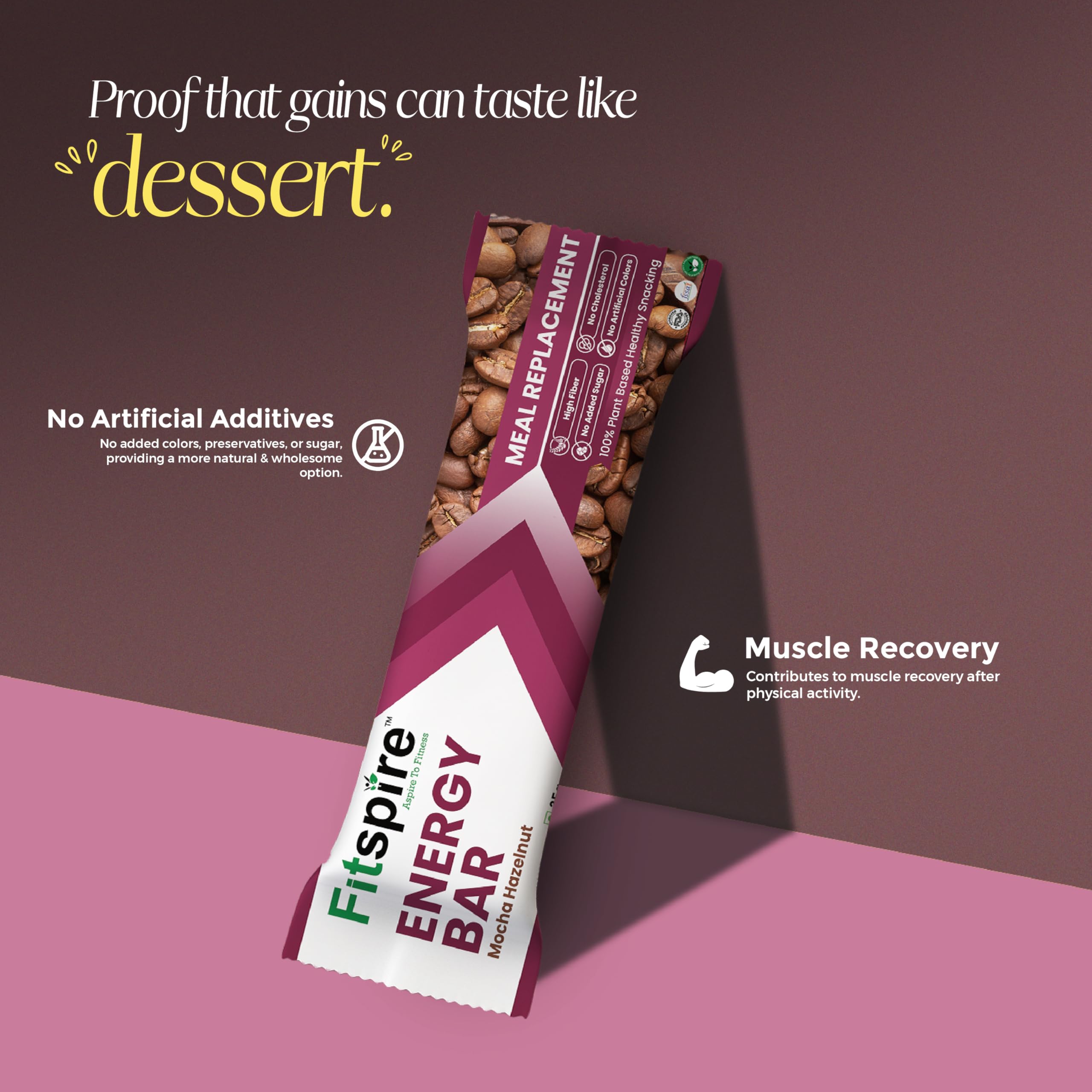 Fitspire Quinoa Almond Energy Bar, Pack of 6 Each 35g | Packed with Flakes, Nuts, Seeds & Oats | High Protein & Fibre Crunchy Granola Bars | 100% Plant-Based | With Almonds, Red & White Quinoa - Image 4 thumbnail