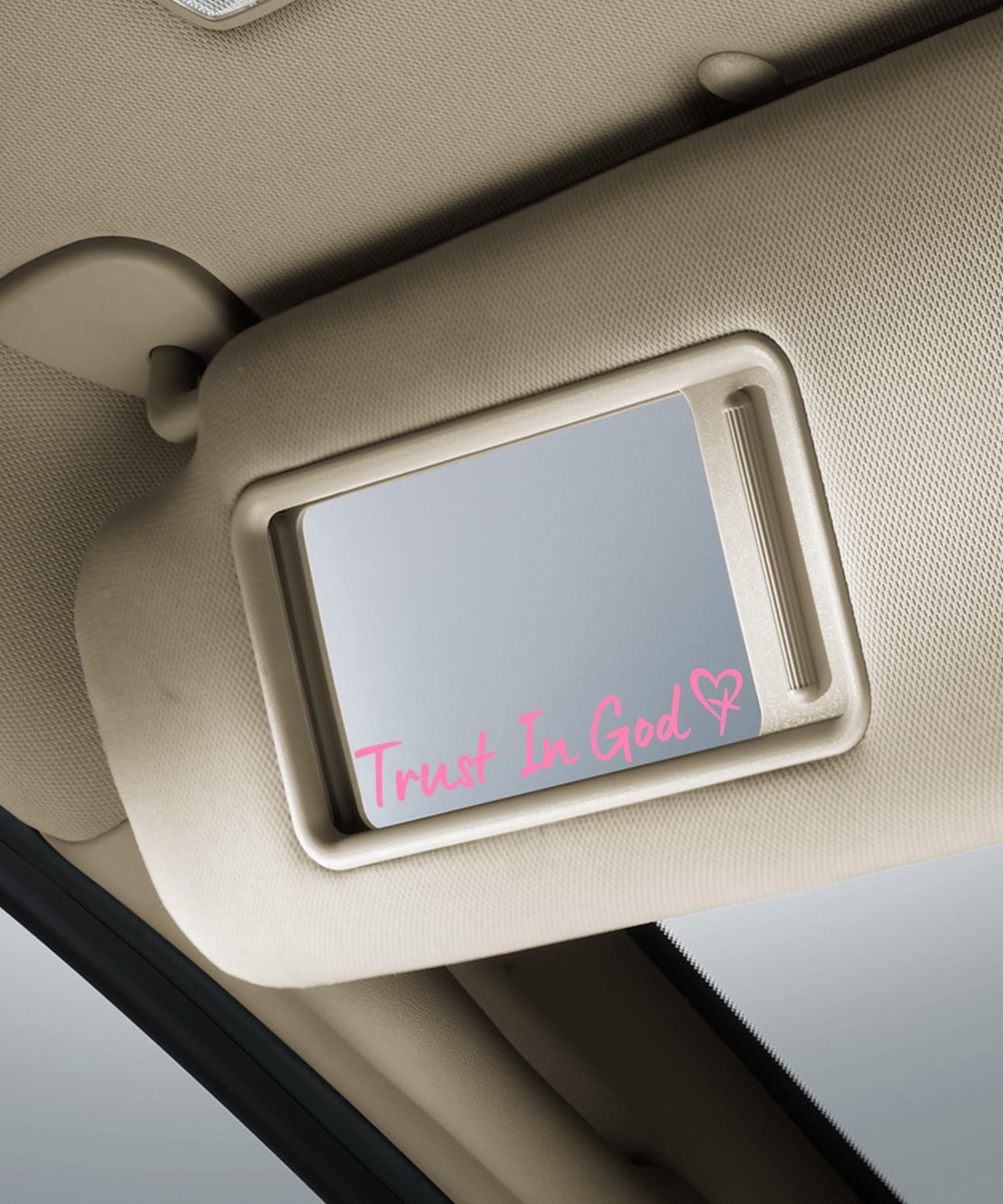 4PCS Car Stickers Car Accessories Trust in God Rearview Mirror Sticker Crystal Christian Sticker Rearview Mirror Accessories Car — view 5