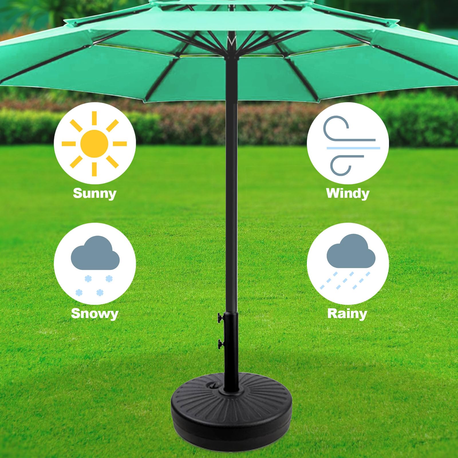 best fill patio umbrella stand Amazon.com: FozsKeylf Outdoor Umbrella Base Stand, Water/Sand Filled Patio  Umbrella Stand, Heavy Duty Umbrella Holder, Round Umbrella Base, Black :  Patio, Lawn & Garden