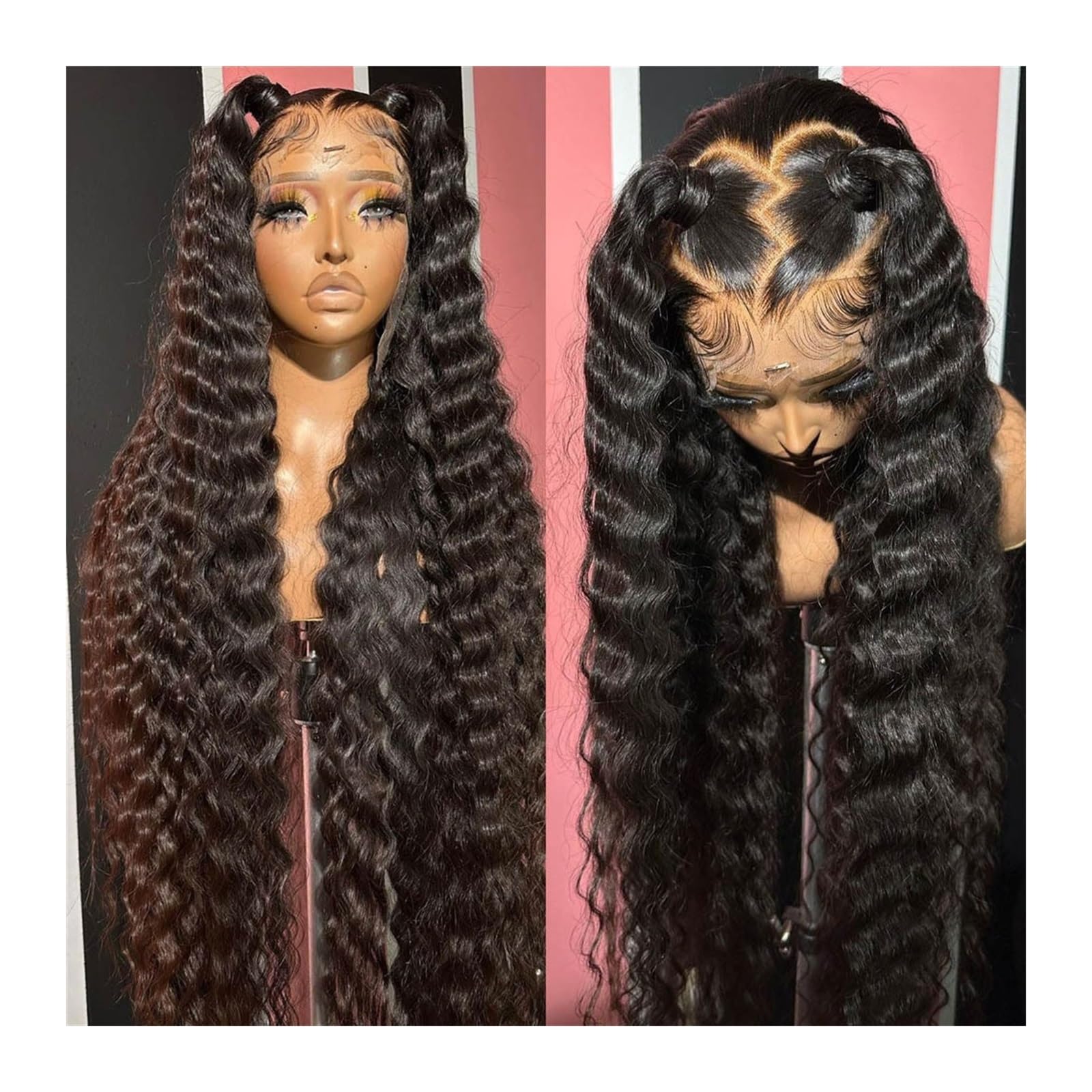 Perruque 13x6 sans colle pour masquer la perte de cheveux avec naturel
