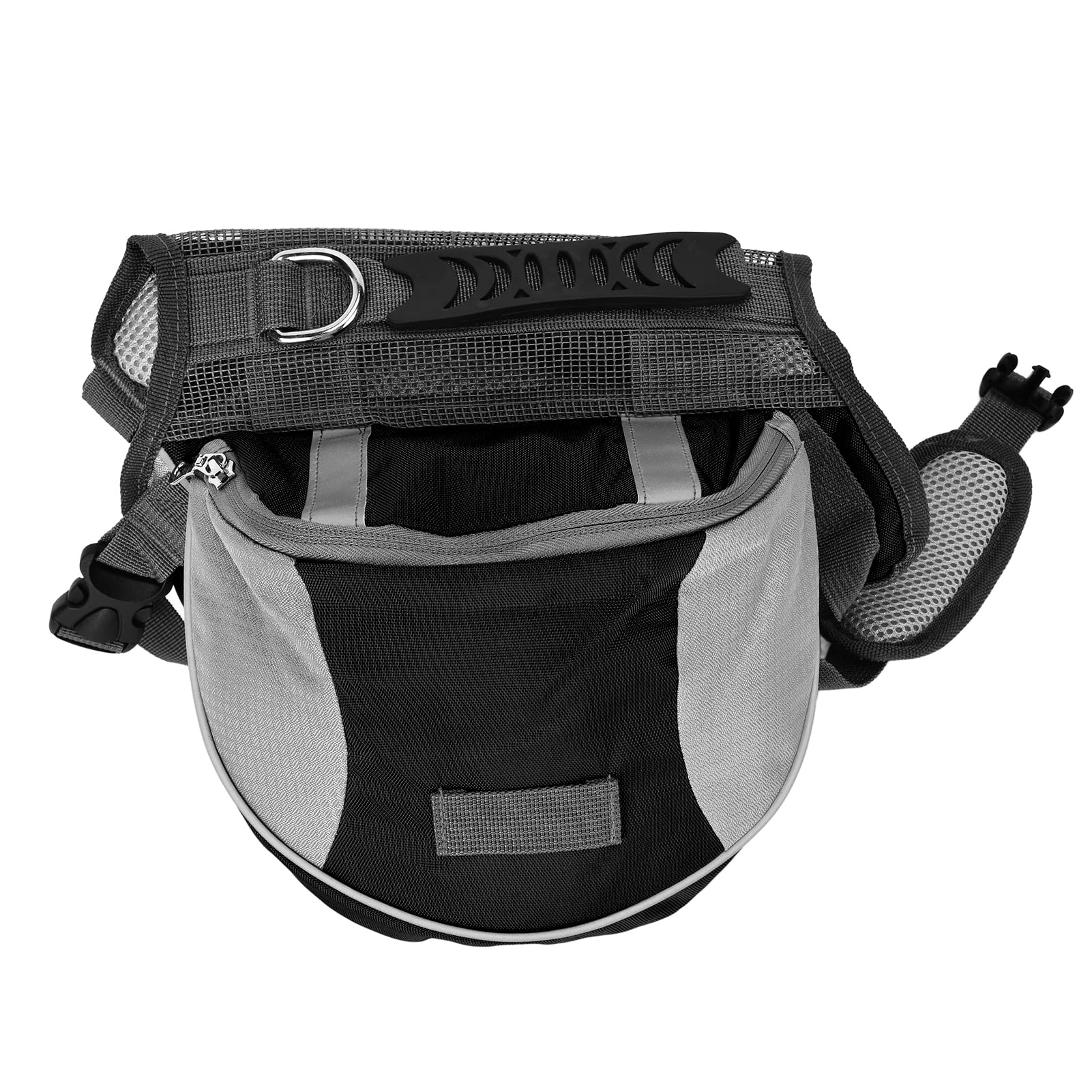 Sac à Dos de Randonnée pour Chien, Sac de Selle pour Chien, Sac à Dos Réglable avec Poches Latérales et Bandes Réfléchissantes pour Chiens de Petite, Moyenne et Grande Taille,