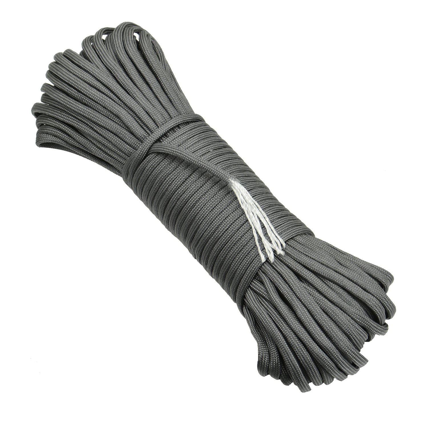 DonDon Cuerda de Nylon 30 Metros 4 mm Paracord 7 Filamentos Gris