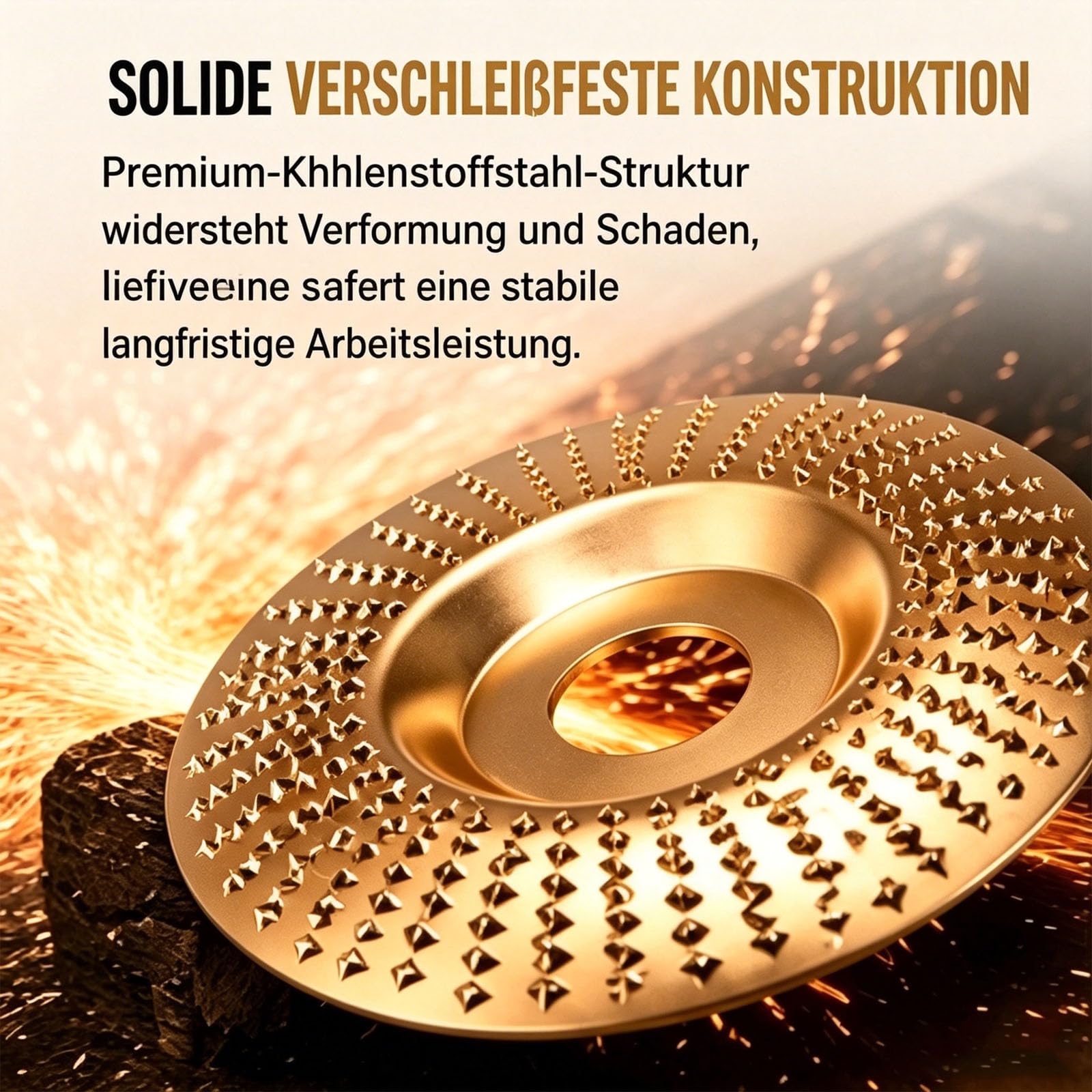 3 Stück Wolframcarbid-Schleifer, Schleifscheibe Wolframkarbid-Rad & Wolframkarbid Scheibe für Winkelschleifer – Wolframcarbid Scheibe zum Holz schleifen, schnitzen & schneiden (FlatSurface)