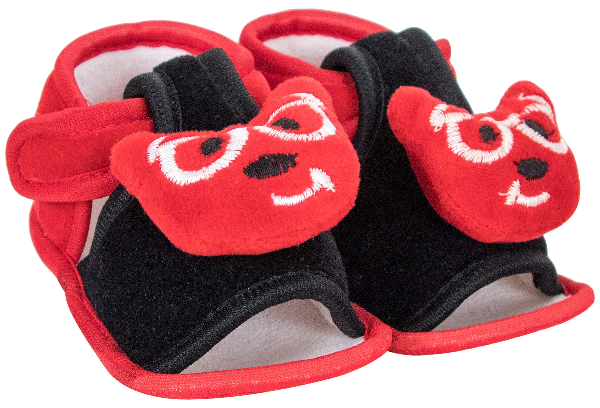 Neska Moda 9 To 12 Months Baby Boys & Girls Teddy Face Velvet Sandal Booties (Red,Black,White) (B092YRT6SG) Amazon Price History, Amazon Price Tracker