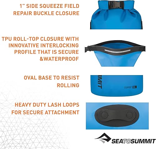 Miniatura 4 de Sea to Summit Bolsa seca hidráulica, almacenamiento en seco resistente, 65 litros, azul