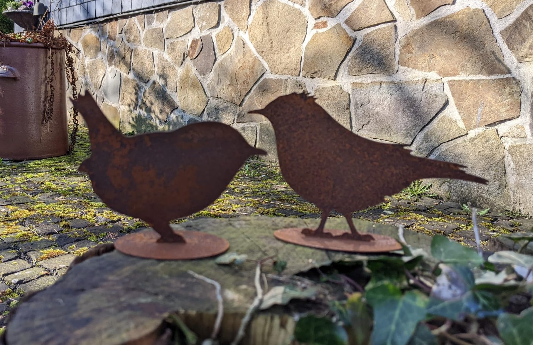 NEU !! Vogelkäfig ca. 45 cm hoch aus Metall in Edelrost Garten Deko Vogelhaus Hängekäfig Voliere