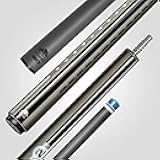 RHINO Nebula 2 Pool Cue - 100% Carbon Fiber Shaft & Composite Butt. Time Crystal Tip, Pro Taper Design, 12.4 mm,12.8 mm. 3/8-8 Joint, 3D Friction Grip. Low Deflection Pool Cue