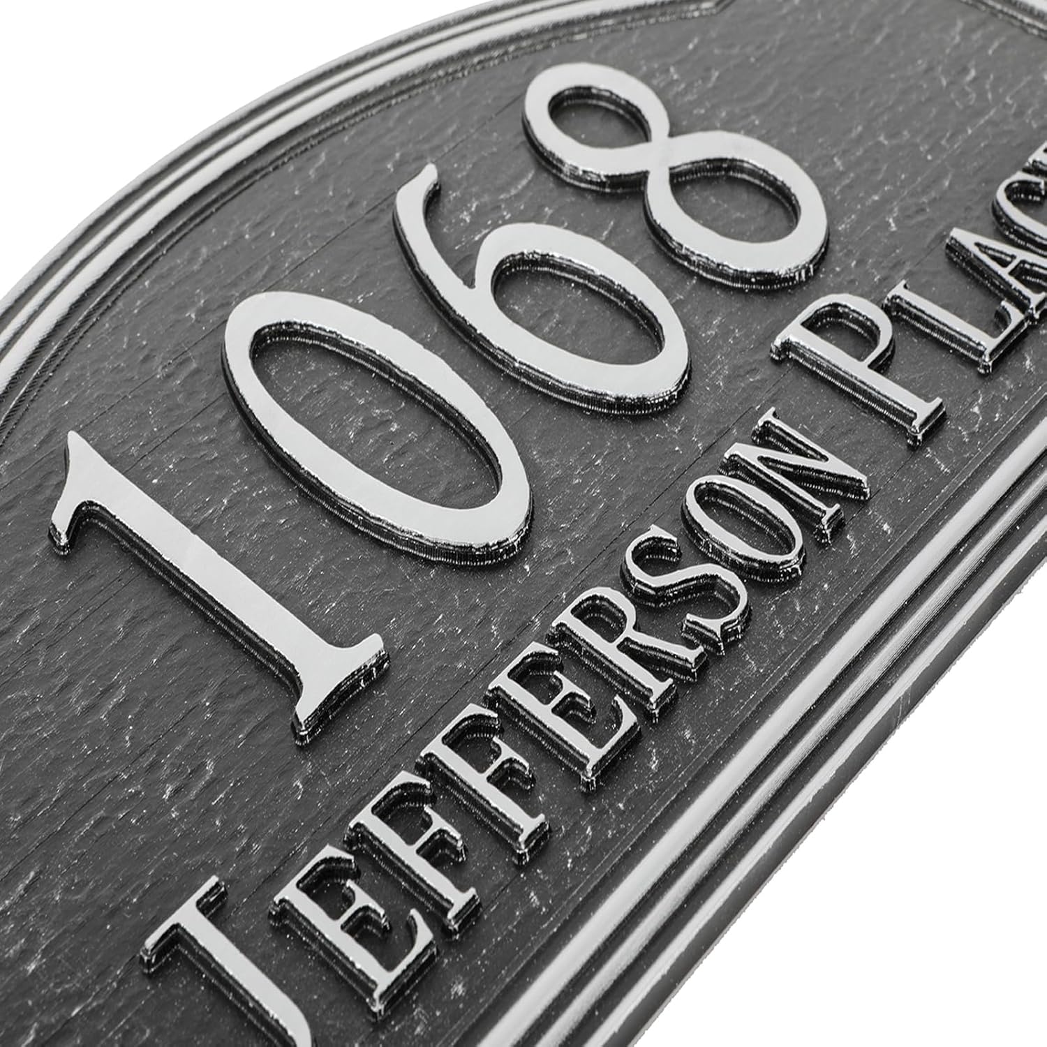 Address Sign Lawn Mounted - Custom House Number Sign with 2 Solid Metal Stakes,Address Numbers for Outside Yard,Garden,Grass,Ground,Drive Way,Lawn,12''x 7''