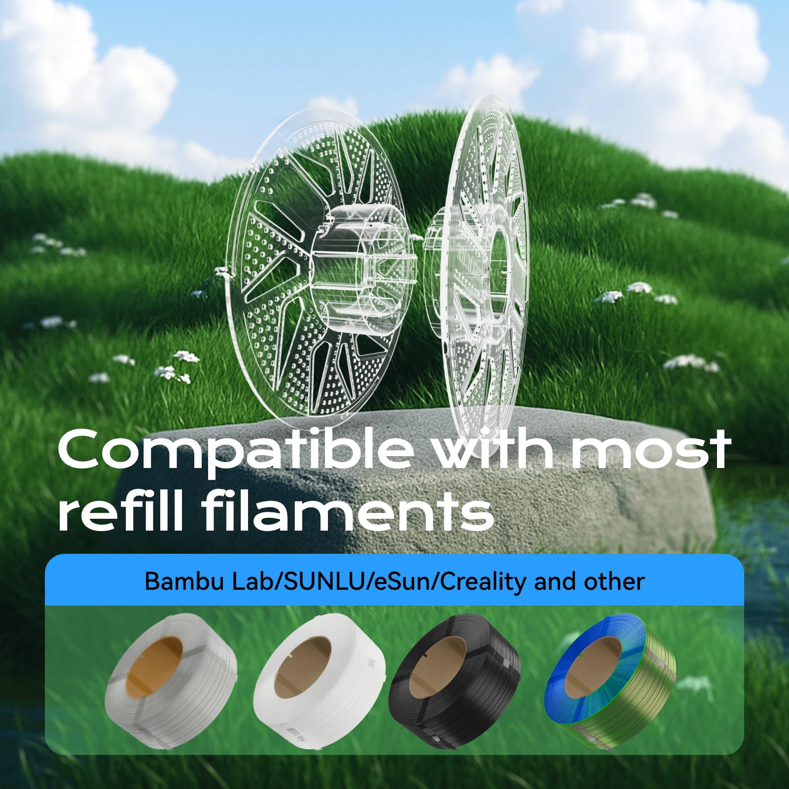 Filament Refill Conjure Silk PLA, 1,75 mm dwukolorowy, spoille filiżanka do druku 3D z efektem jedwabiu, czarny-czerwony, 1 kg, kompatybilny z wielokrotnymi szpulami