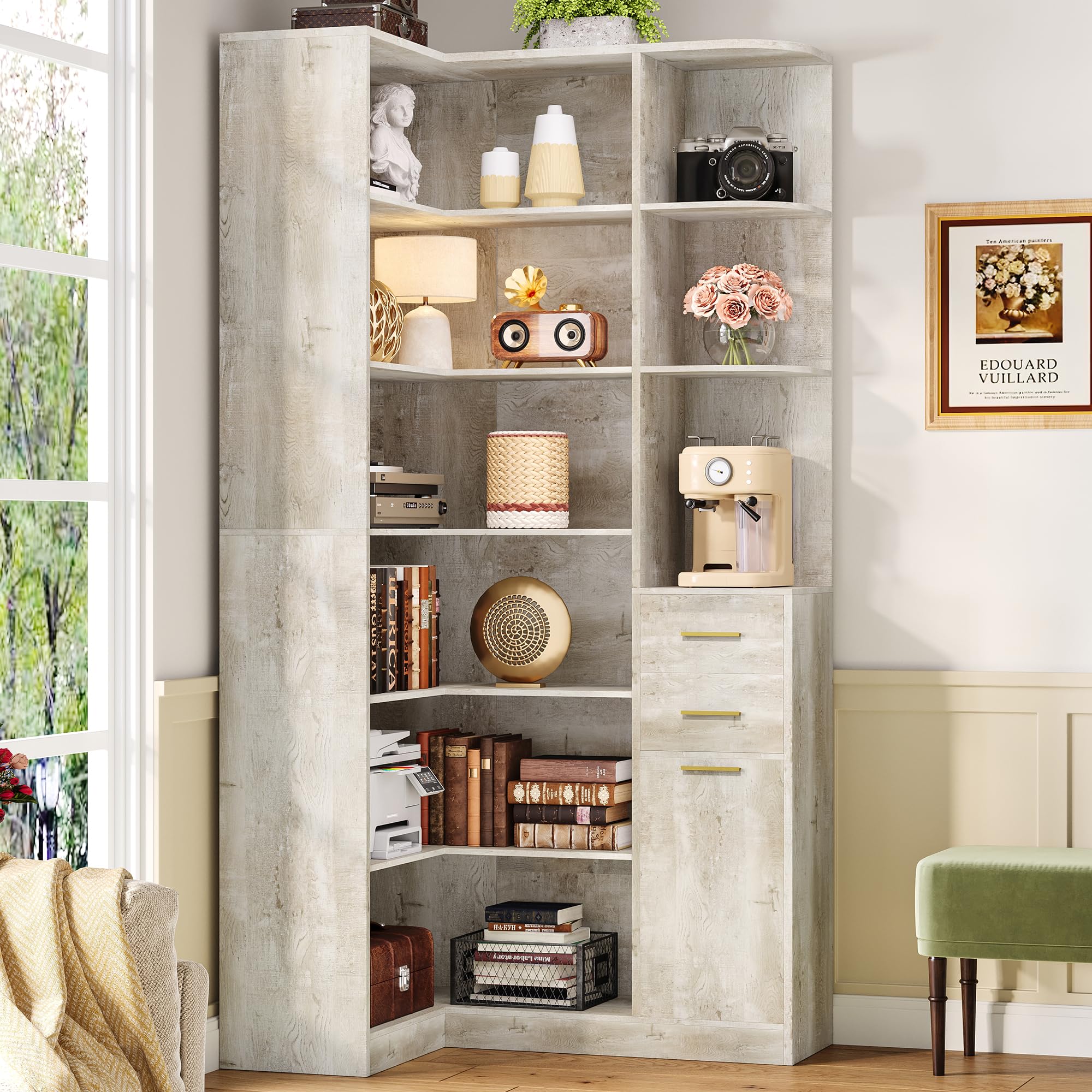 Amazon.com: IRONCK Corner Bookshelf, 76