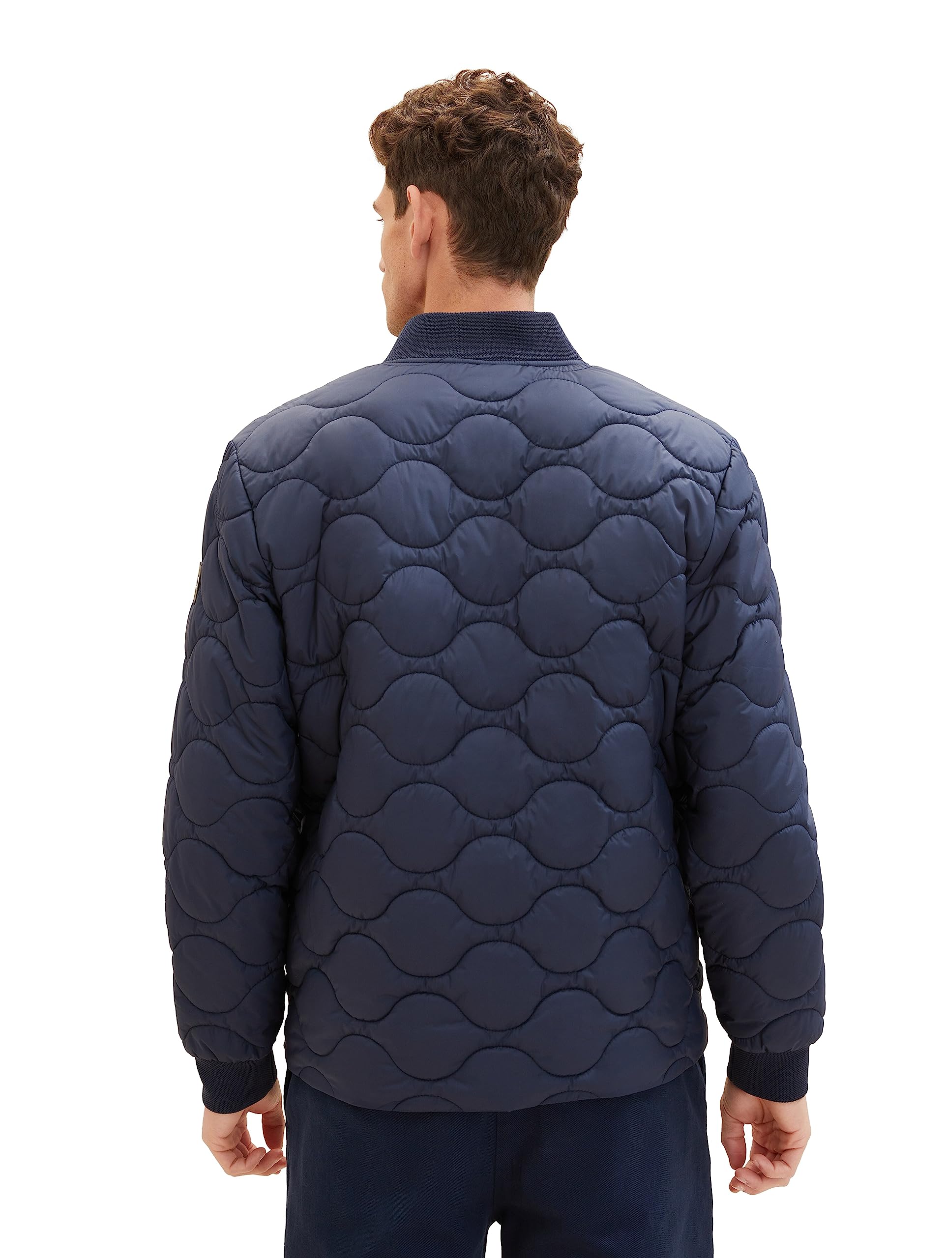 TOM TAILOR Herren 1037329 Lighweight Bomberjacke mit Steppung, 10668-sky Captain Blue, M – Ansicht 2