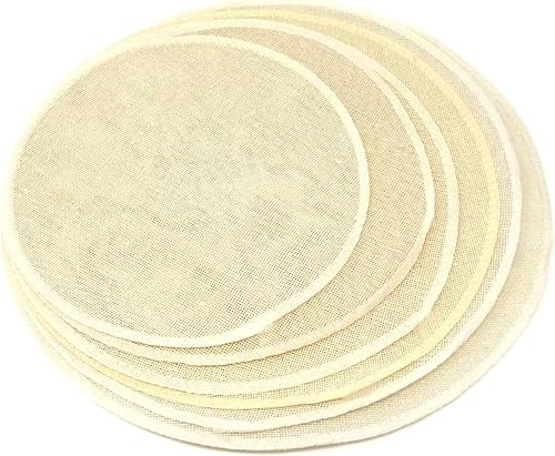 Honbay 12 almohadillas redondas de algodón puro reutilizables para vapor, almohadillas de malla, alfombrillas de vapor para cocina, filtros de tela