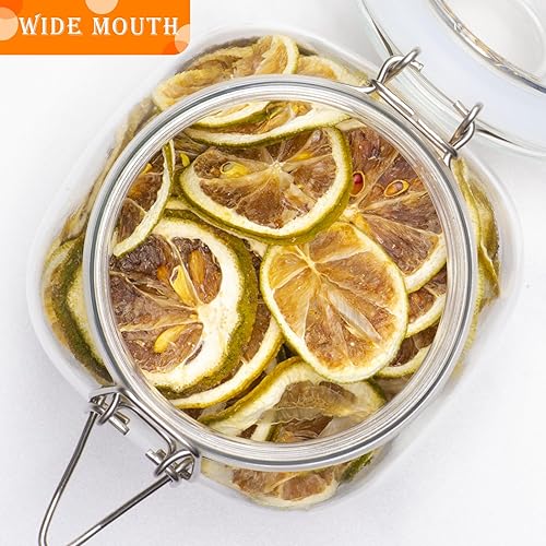 Miniatura 3 de Tarros de vidrio para almacenamiento de alimentos de 78 onzas con tapas de abrazadera herméticas, 3 recipientes de almacenamiento de alimentos para