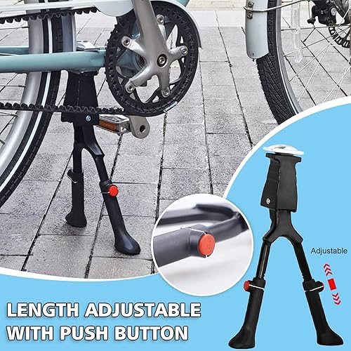 Miniatura 2 de WEEROCK Soporte de bicicleta de altura ajustable aleación de aluminio soporte de doble pata se adapta a bicicletas de montaña de 242628 pulgadas