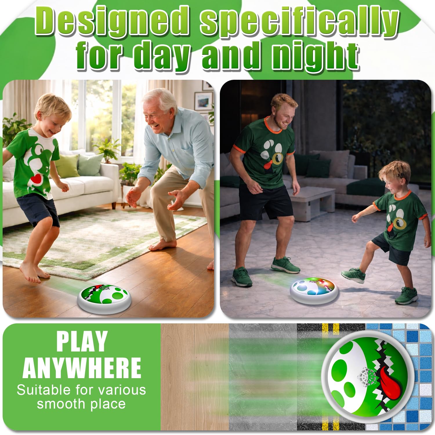 Yosi Hover Fußball für Kinder, Super Bro Spielzeug, Air Power Football Spielzeug mit LED, Indoor Fussball Spiel für Jungen Mädchen 3-12 Jahre, Kinder Geschenke 3-10 Jahre