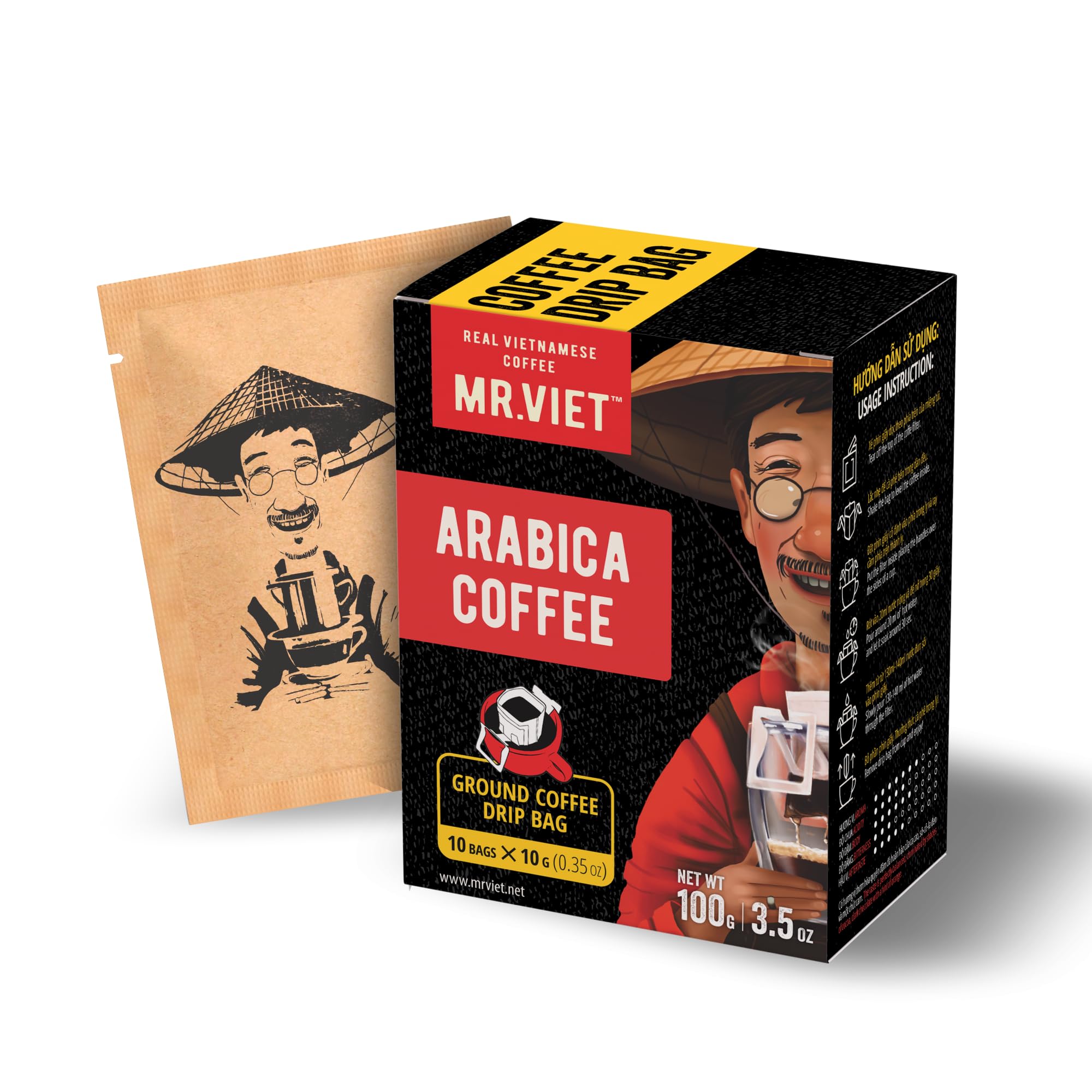 Mr. Viet Arabica Ground Coffee Drip Bag 10Bags X 10G