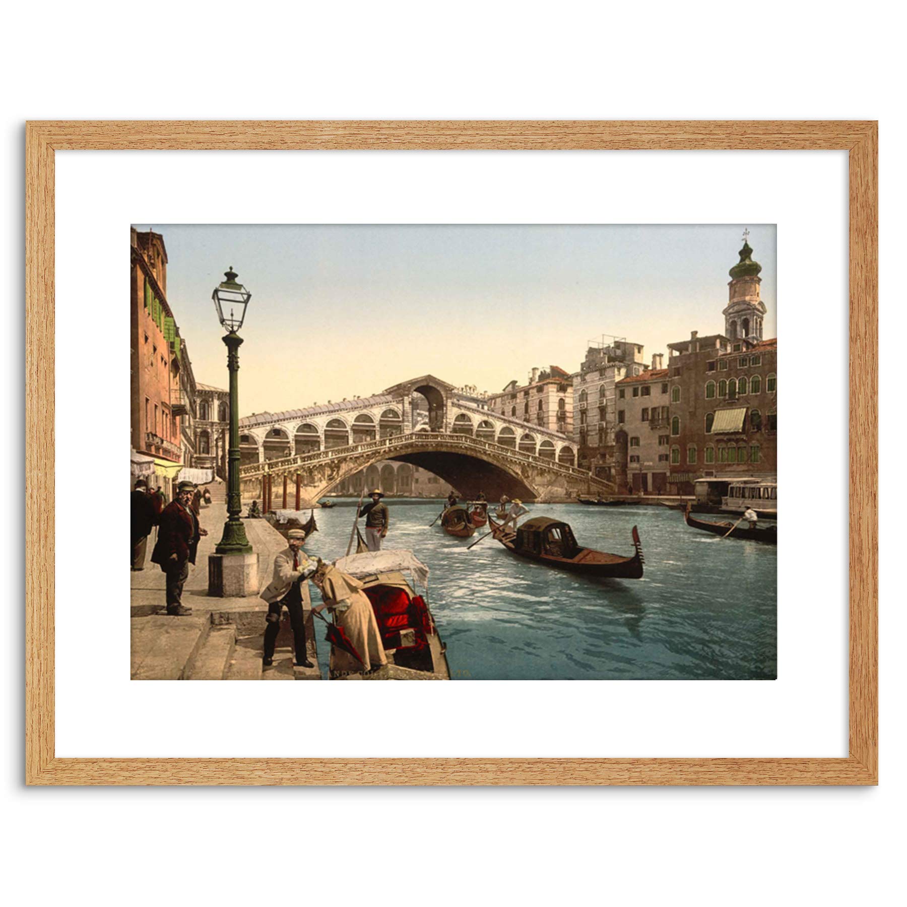 Wee Blue Coo PHOTO CANAL GONDOLA RIALTO BRIDGE VENICE ITALY FRAMED PRINT F97X5389