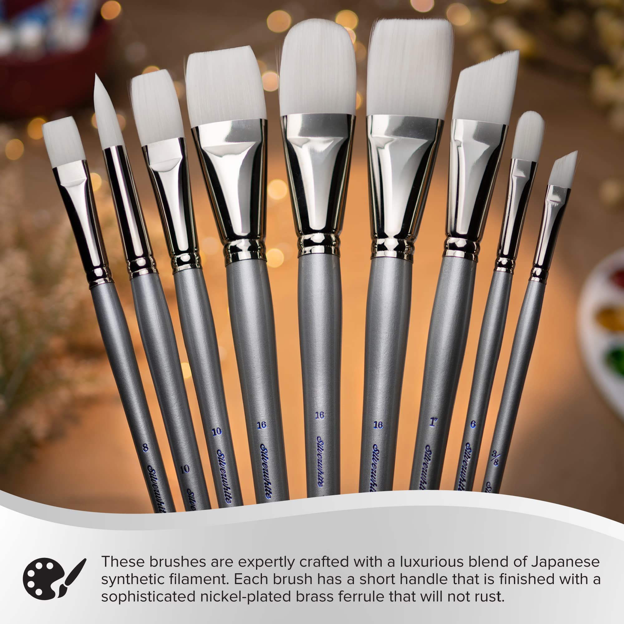 Amazon.co.jp: Silver Brush 1502-12 Silverwhite Long Handle White
