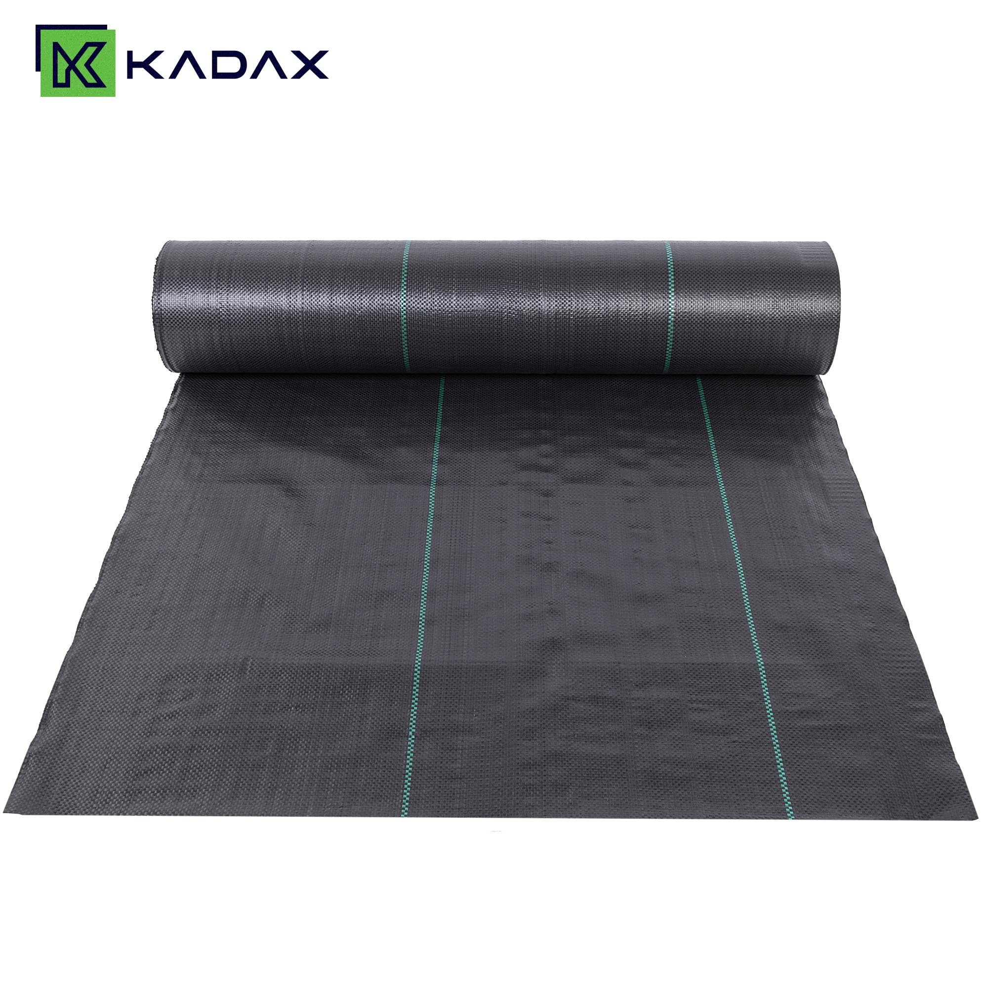 KADAX Unkrautvlies 1.6 x 50 m, 135g/m², Gartenfolie aus Polypropylen, Gartenvlies gegen Unkraut, Unkrautgewebe Wasserdurchlässig, Pflanzenvlies (Schwarz)