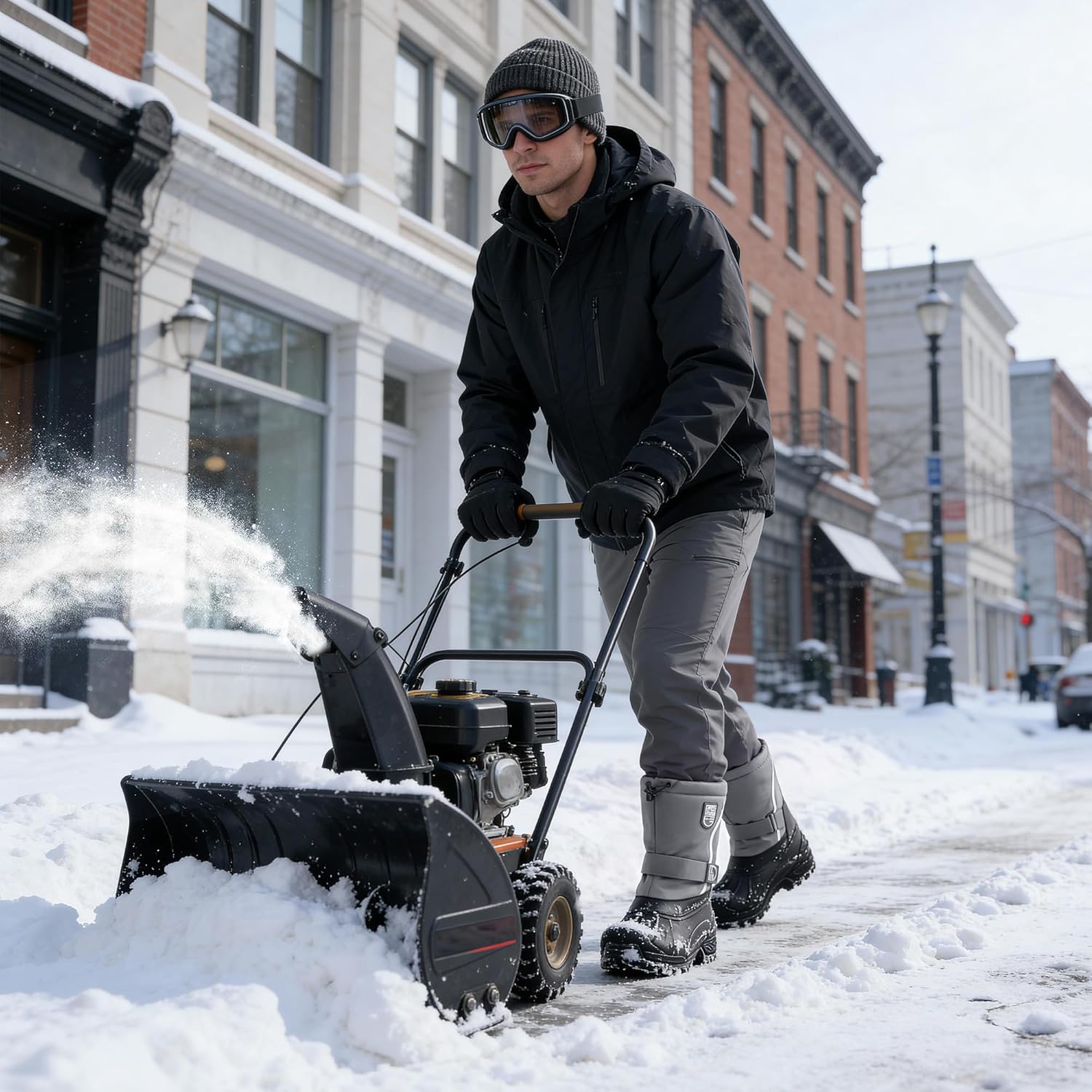 FREE SOLDIER Mens Snow Boots Insulated Waterproof Hiking Winter Shoes Nonslip Outdoor Ankle Cold Weather Boots with Warm Inner - Image 9