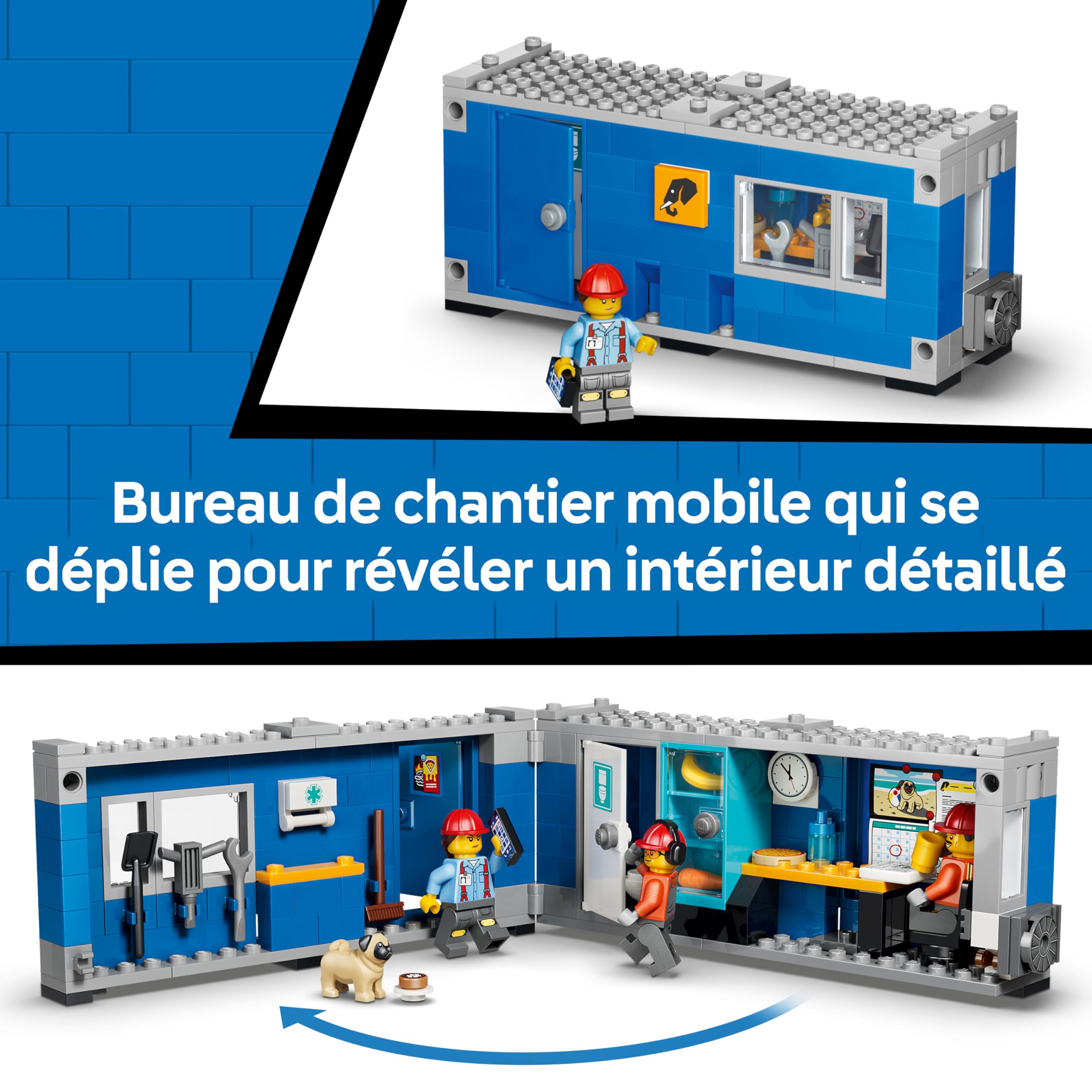 LEGO City Le Camion-Benne et la Chargeuse Frontale - Camions Jouets - Véhicules de Chantier Fonctionnels avec 3 Minifigurines - Cadeau d'anniversaire sur Le Thème des STEM pour Garçon dès 8 Ans 60494